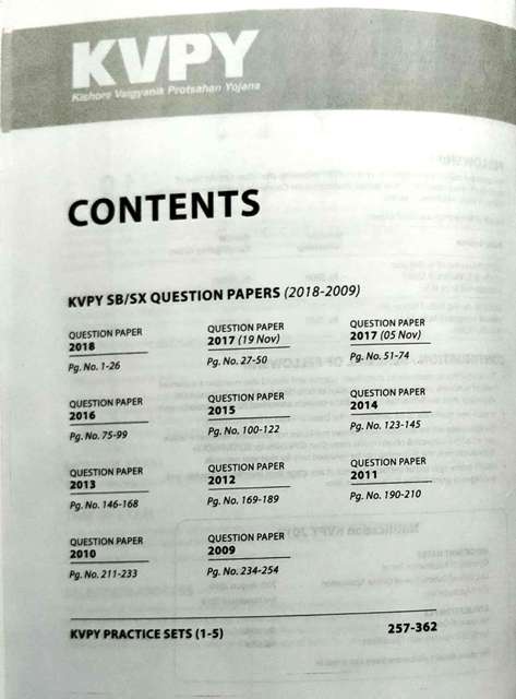 ARIHANT KVPY 10 YEARS SOLVED PAPERS 2018 TO 2009
