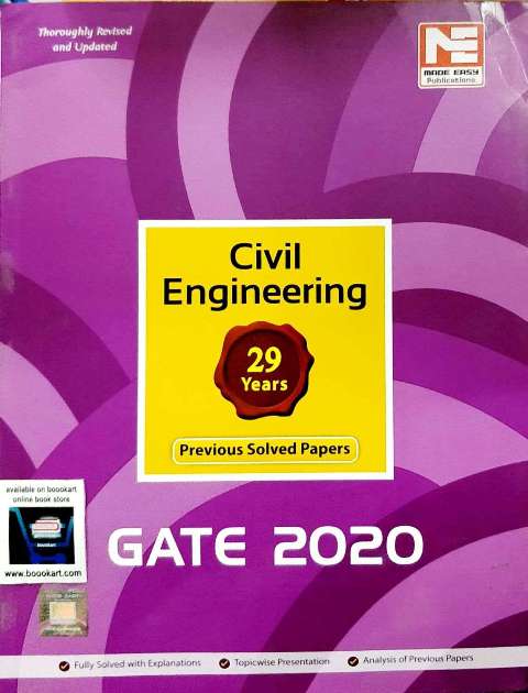 MADE EASY GATE CIVIL ENGINEERING PREVIOUS YEAR SOLVED PAPER ENTRANCE EXAM BOOK 12th edition
