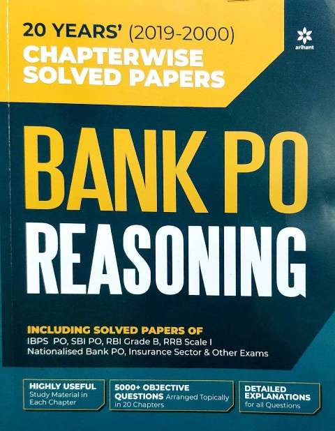 Arihant Bank PO Reasoning Chapter wise Solved Paper 20 years