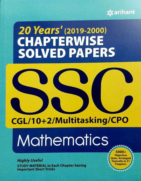 Arihant SSC Mathematics Chapterwise Solved Paper 20 Years e