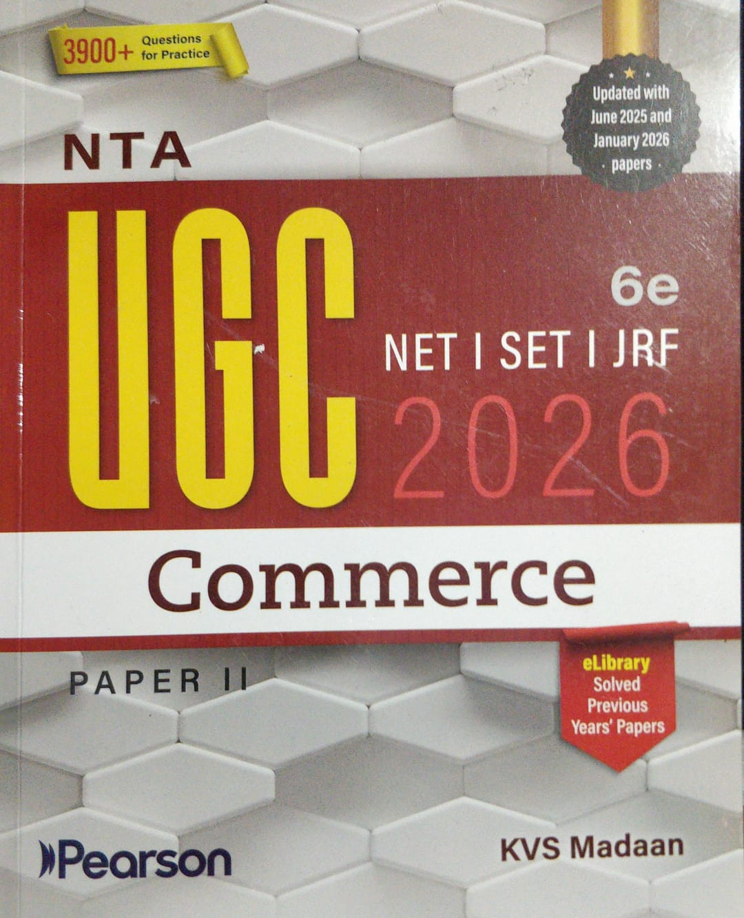 Pearson NTA UGC NET SET JRF Commerce Paper II 2026 by KVS Madaan