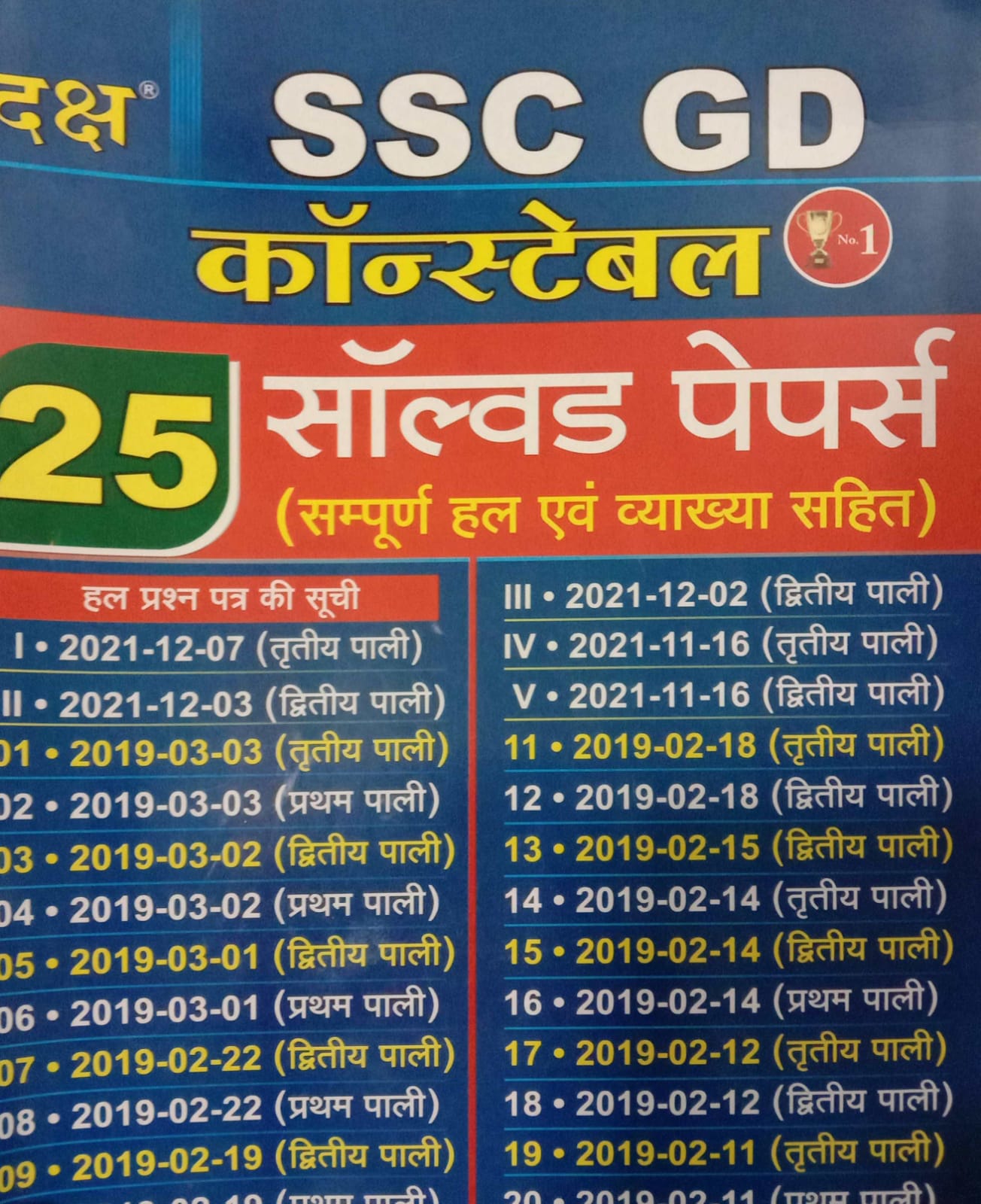 Daksh SSC GD Constable 25 Solved paper