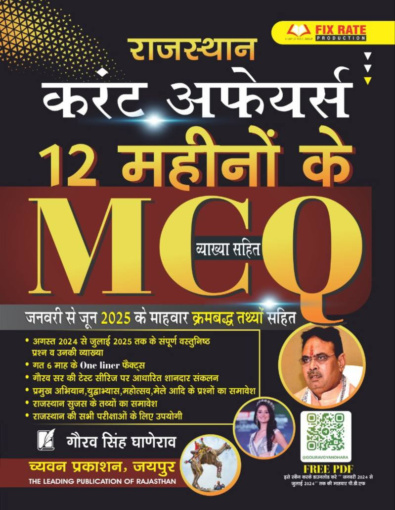 Chyavan Rajasthan Current Affairs MCQ by Gaurav Singh Ganerao