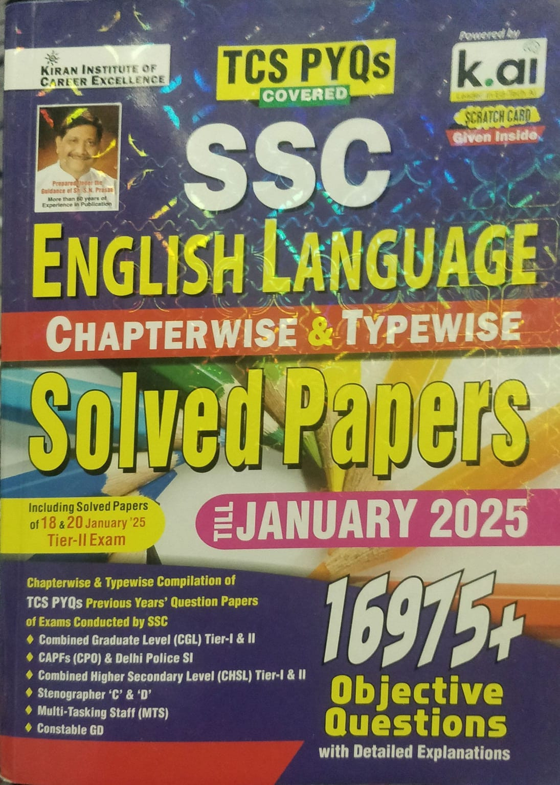 Kiran SSC English Language Chapterwise  Typewise Solved Papers Till Jan 2025