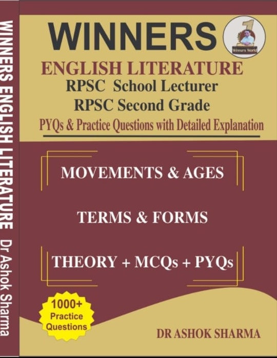 Winners English Literature RPSC School Lecturer and Second Grade by Dr Ashok Sharma