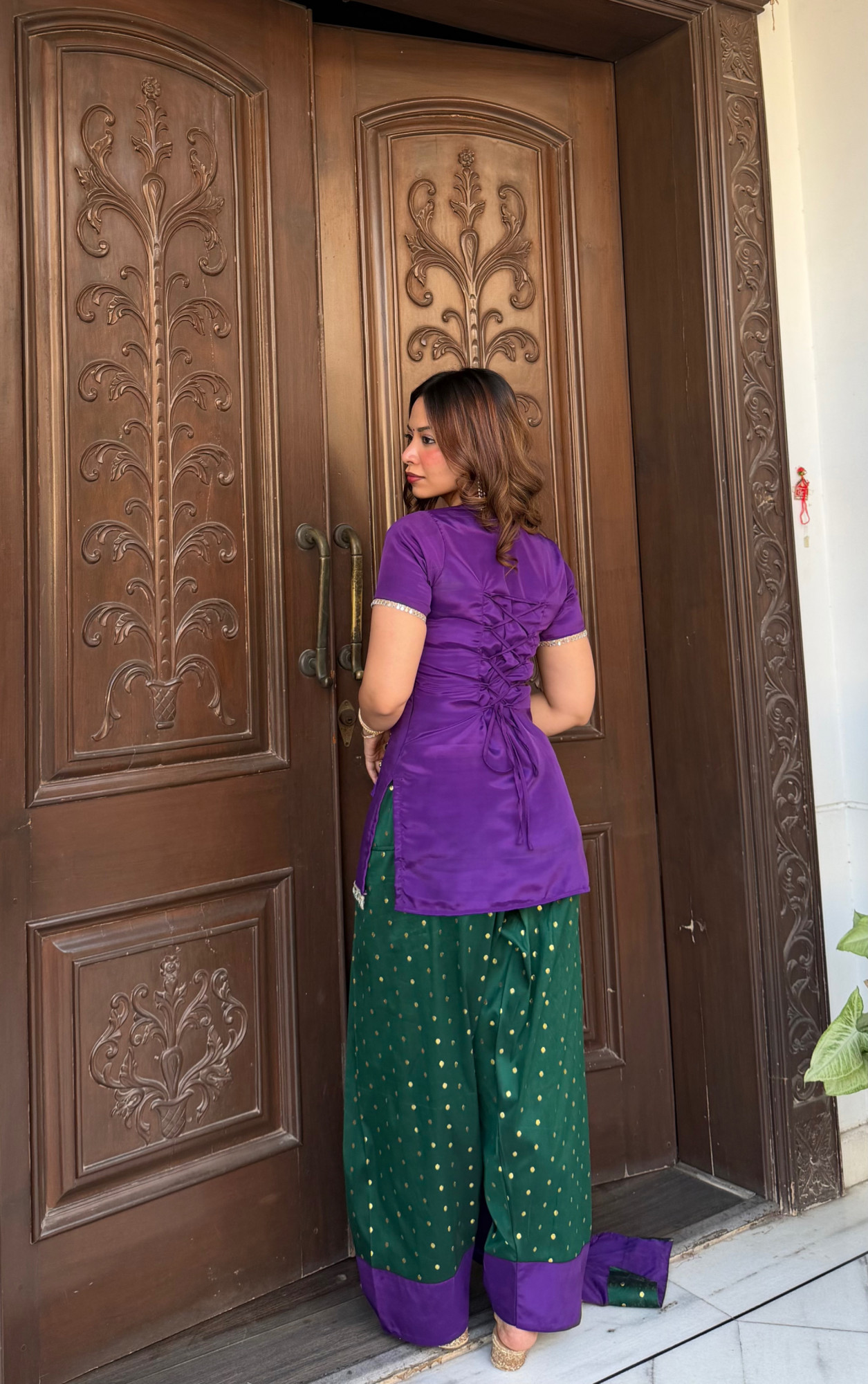 Basanti kurti With Dupatta