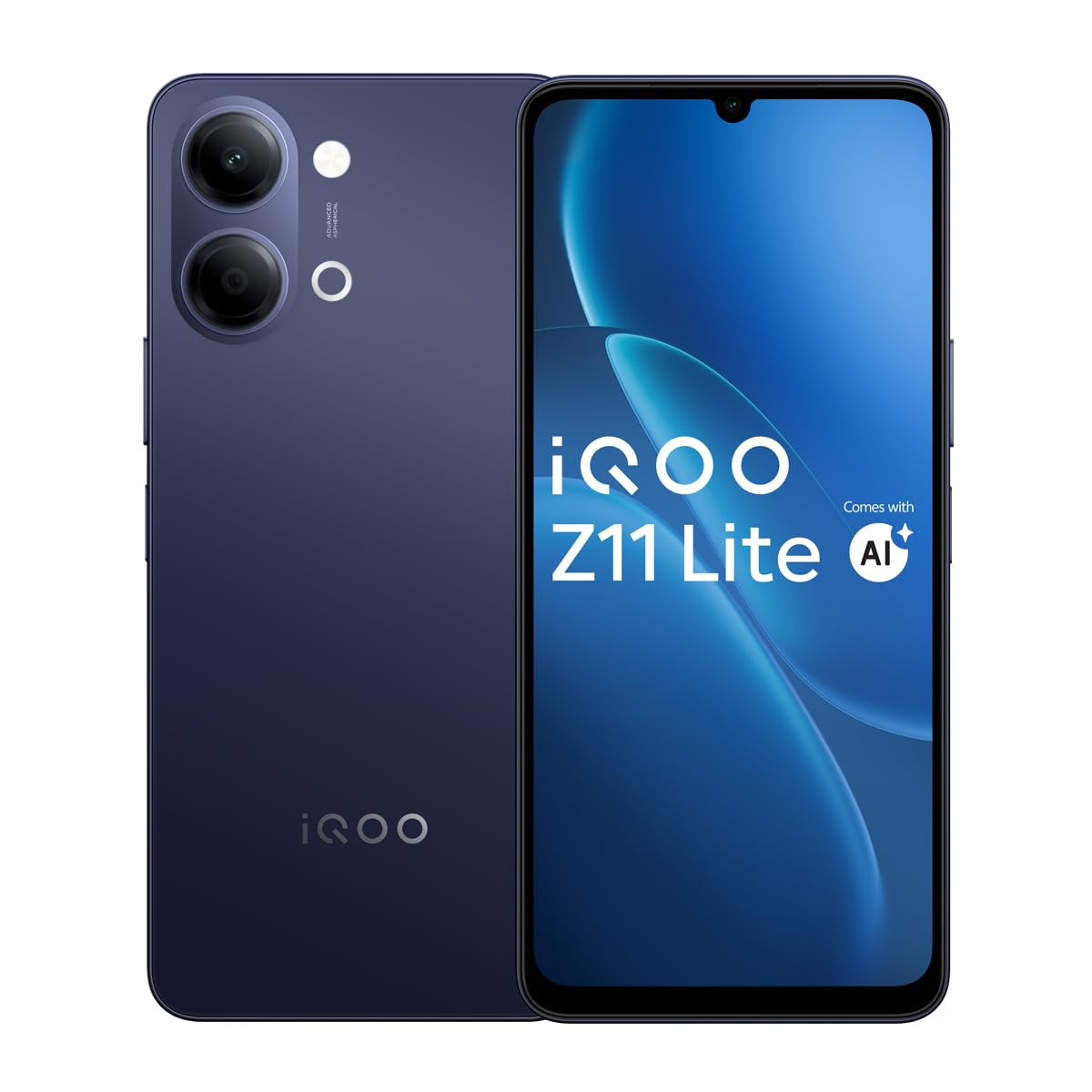iQOO Z11 Lite 44W 5G 6 GB RAM 128GB Storage Midnight Blue - Main image