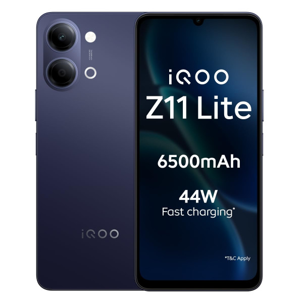 Image of iQOO Z11 Lite 44W 5G (6 GB RAM, 256GB Storage, Midnight Blue)