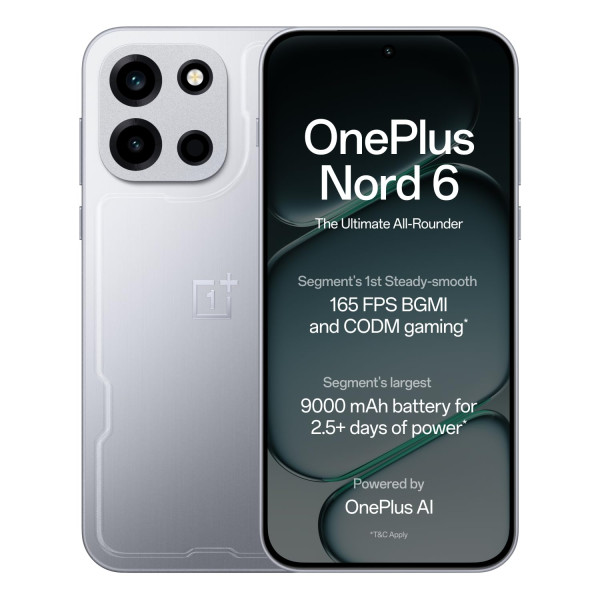 Image of OnePlus Nord 6 (8 GB RAM, 256 GB Storage, Quick Silver)