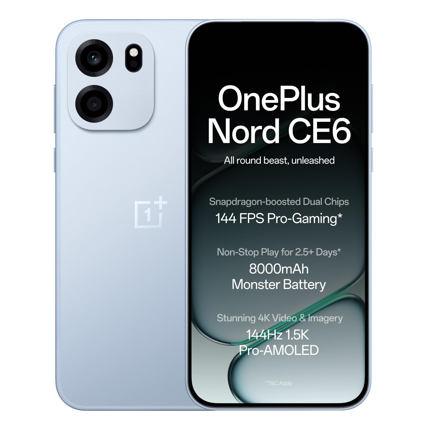 OnePlus Nord CE6 8 GB RAM 128 GB Storage Fresh Blue - Main image