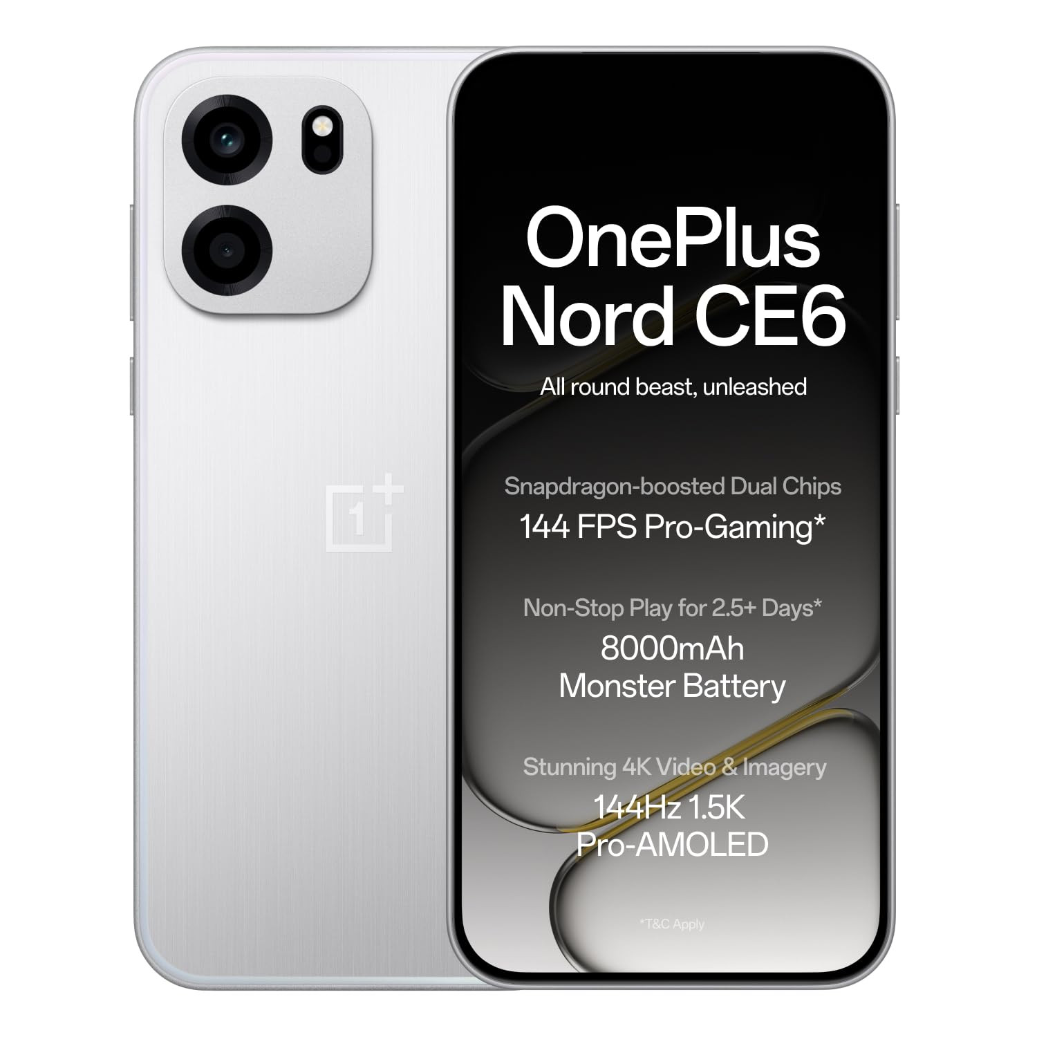 OnePlus Nord CE6 8 GB RAM 128 GB Storage Lunar Pearl - Main image
