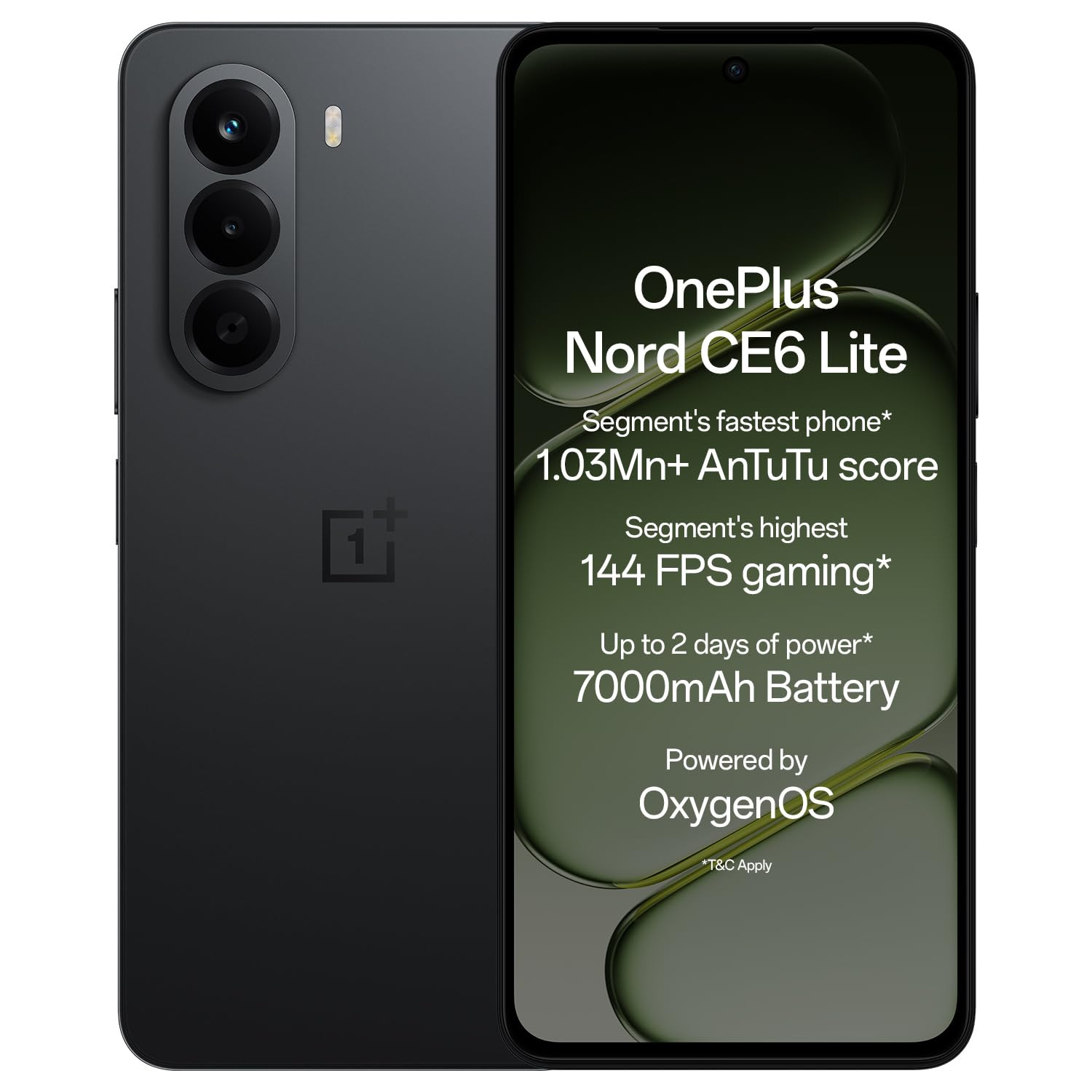 OnePlus Nord CE6 Lite 6 GB RAM 128 GB Storage Hyper Black - Main image