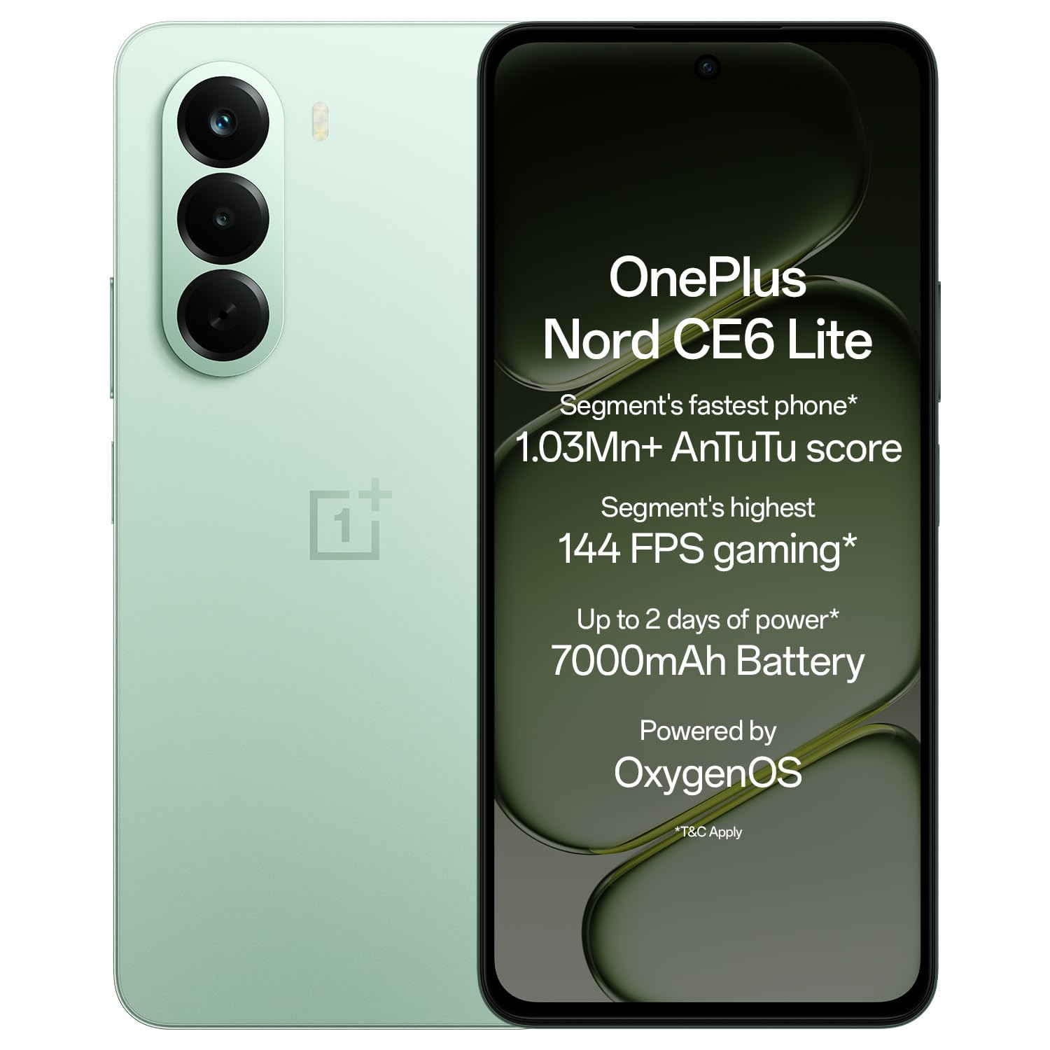 OnePlus Nord CE6 Lite 6 GB RAM 128 GB Storage Vivid Mint - Main image