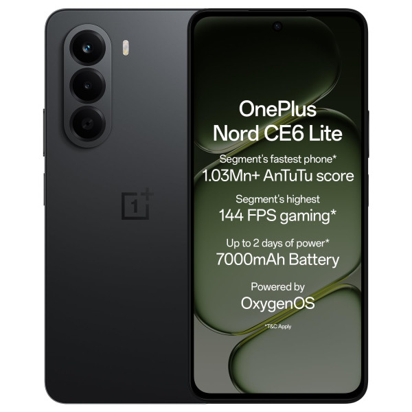 Image of OnePlus Nord CE6 Lite (8 GB RAM, 256 GB Storage, Hyper Black)