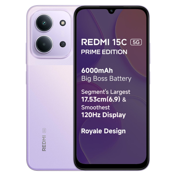 Image of Redmi 15C 5G Prime Edition (4 GB RAM, 128 GB Storage, Dusk Purple)