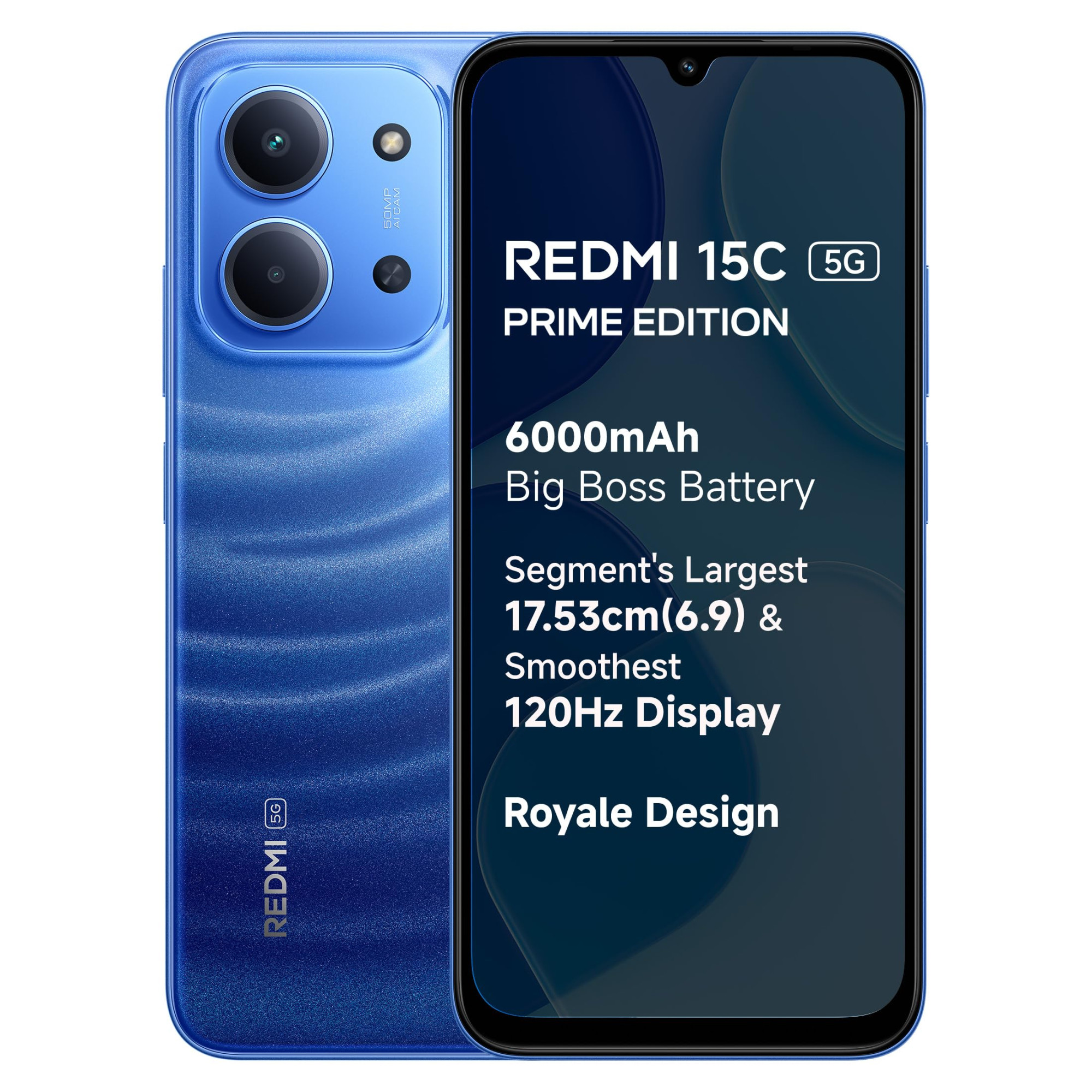 Redmi 15C 5G Prime Edition 4 GB RAM 128 GB Storage Moonlight Blue - Main image