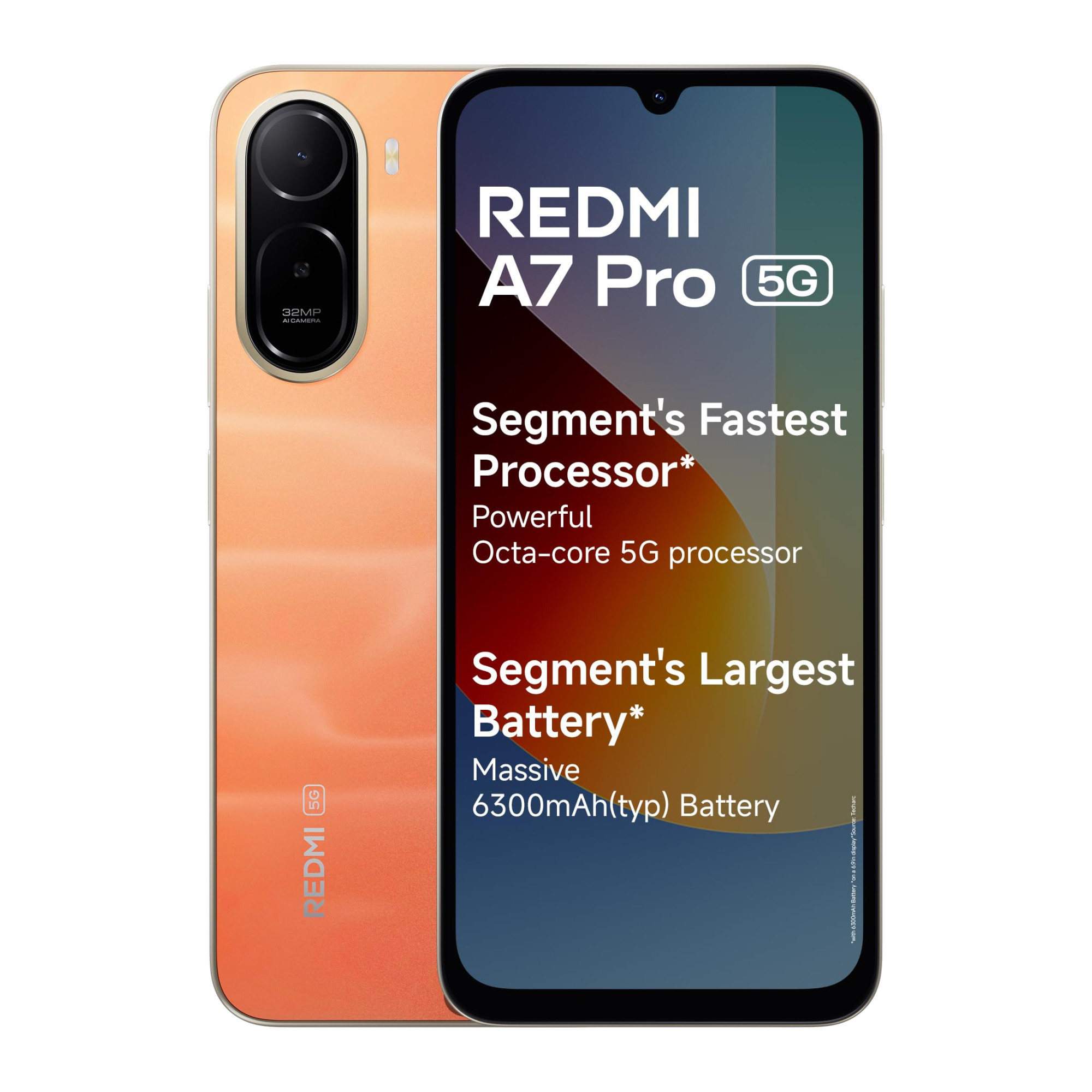REDMI A7 Pro 5G 4 GB RAM 128GB Storage Sunset Orange - Main image