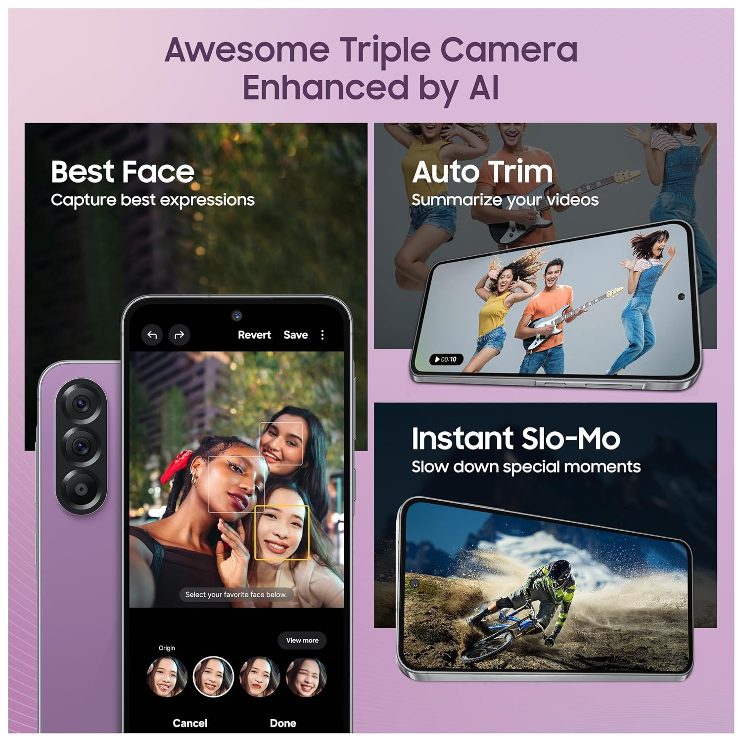 Samsung Galaxy A56 5G 8 GB RAM 256GB Storage Awesome Violet Glow - Product image 4