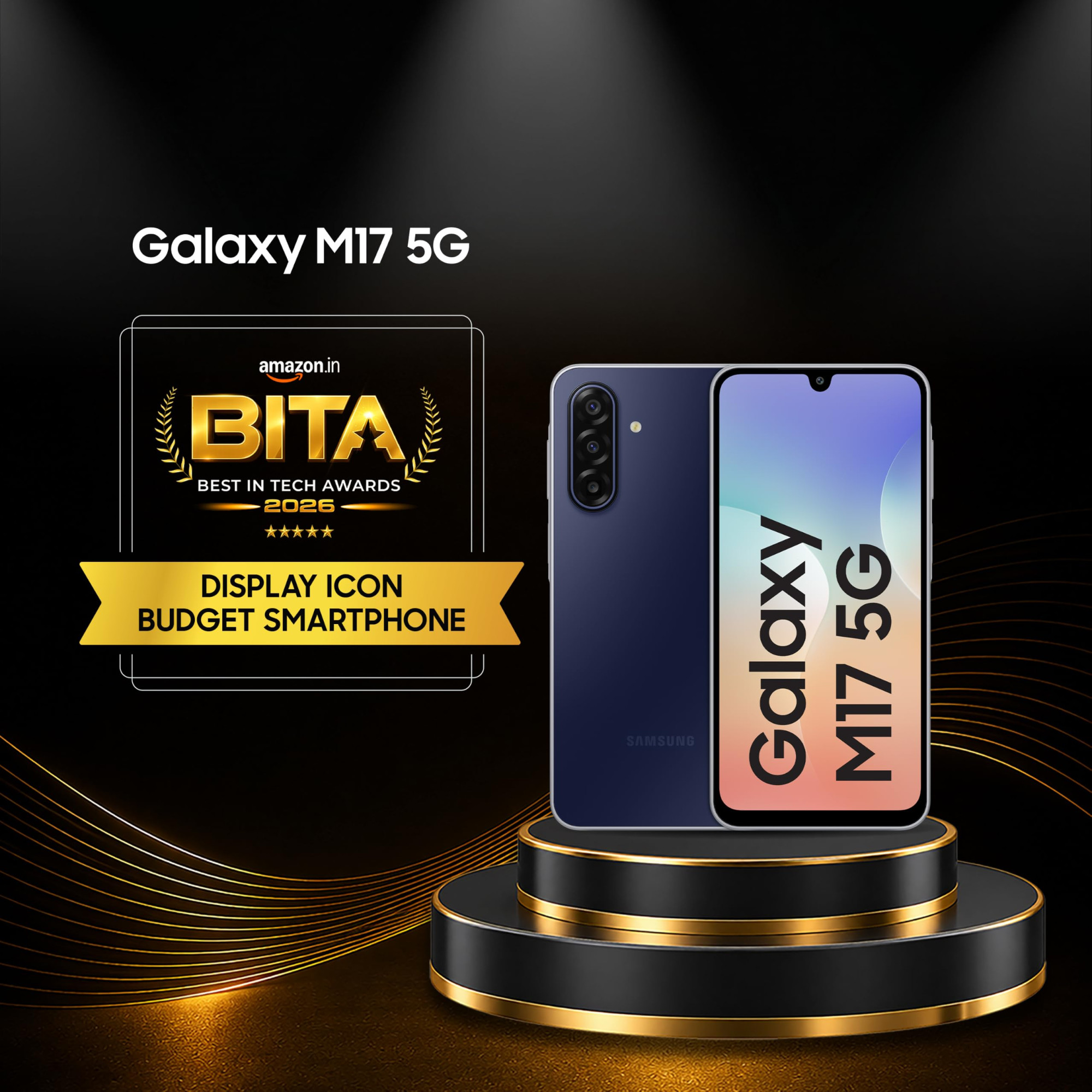 Samsung Galaxy M17 5G 4 GB RAM 128GB Storage Sapphire Black - Product image 4