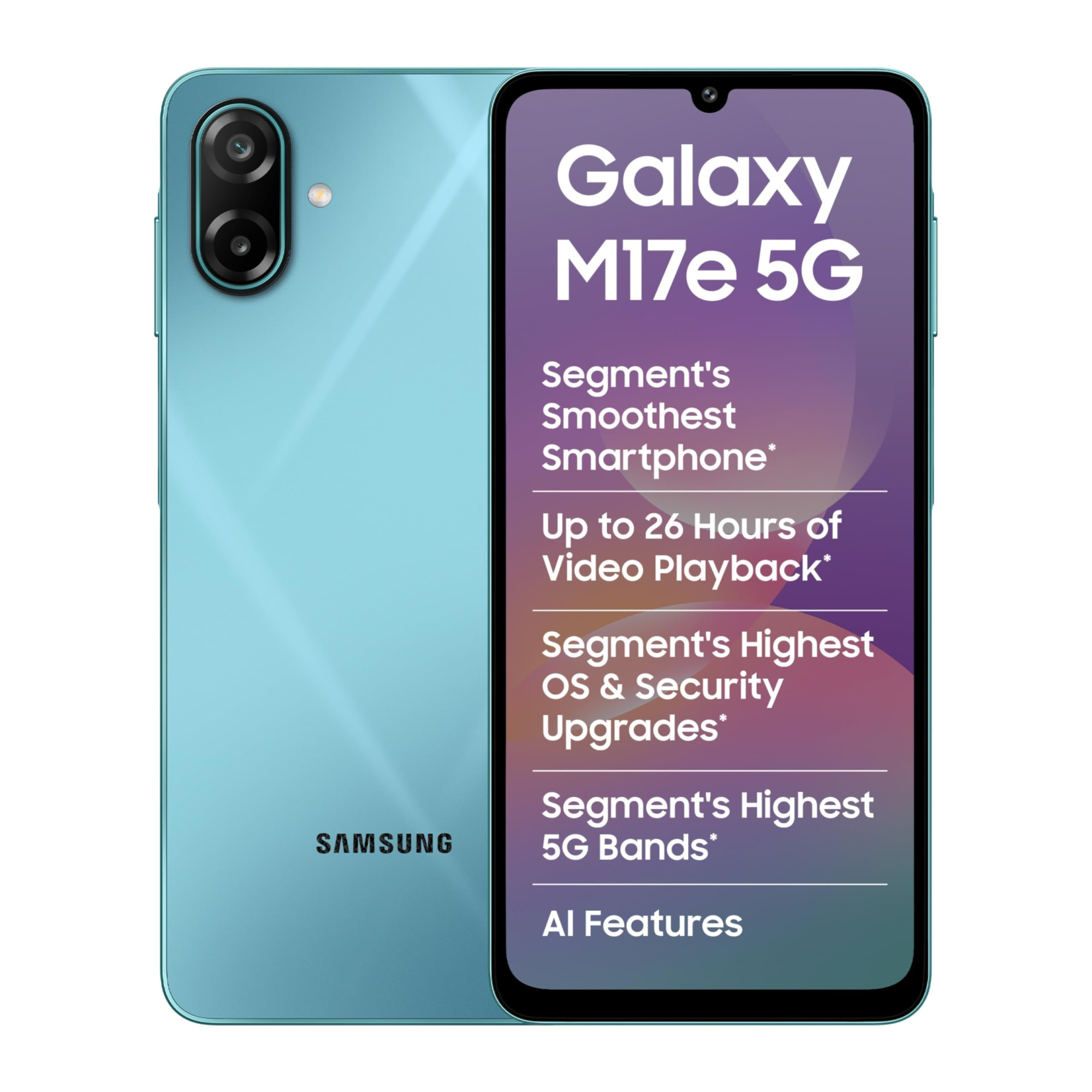 Samsung Galaxy M17e 5G 4 GB RAM 128GB Storage Blitz Blue - Main image