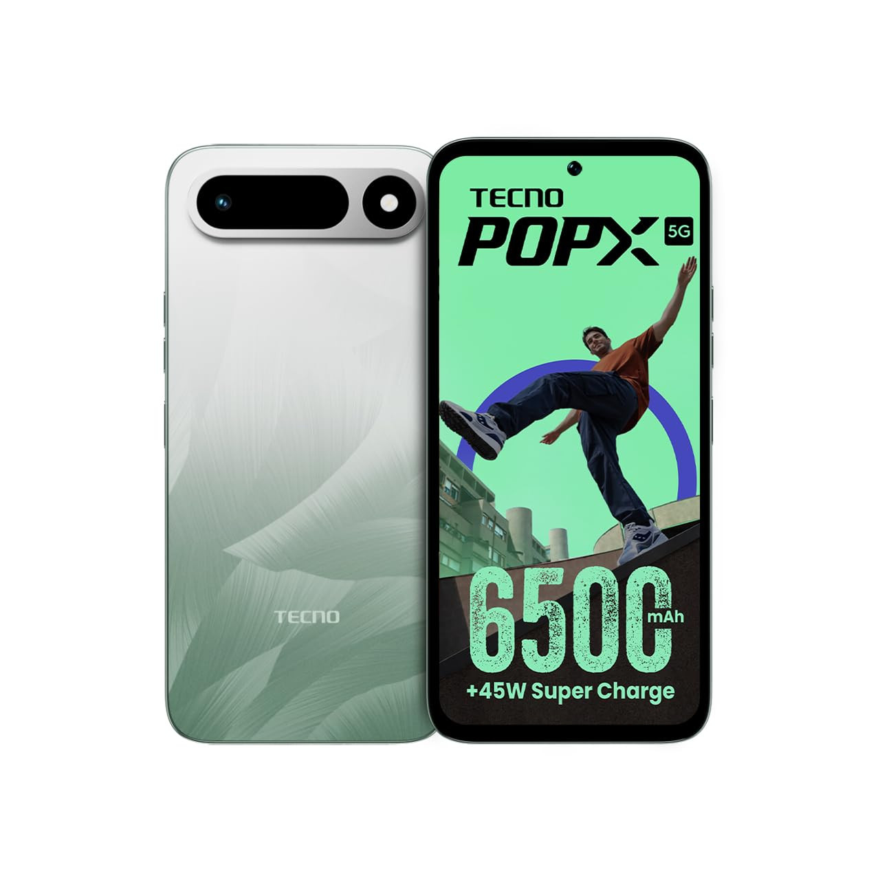 Tecno POP X 5G 4 GB RAM 128GB Storage Ripple Green - Main image