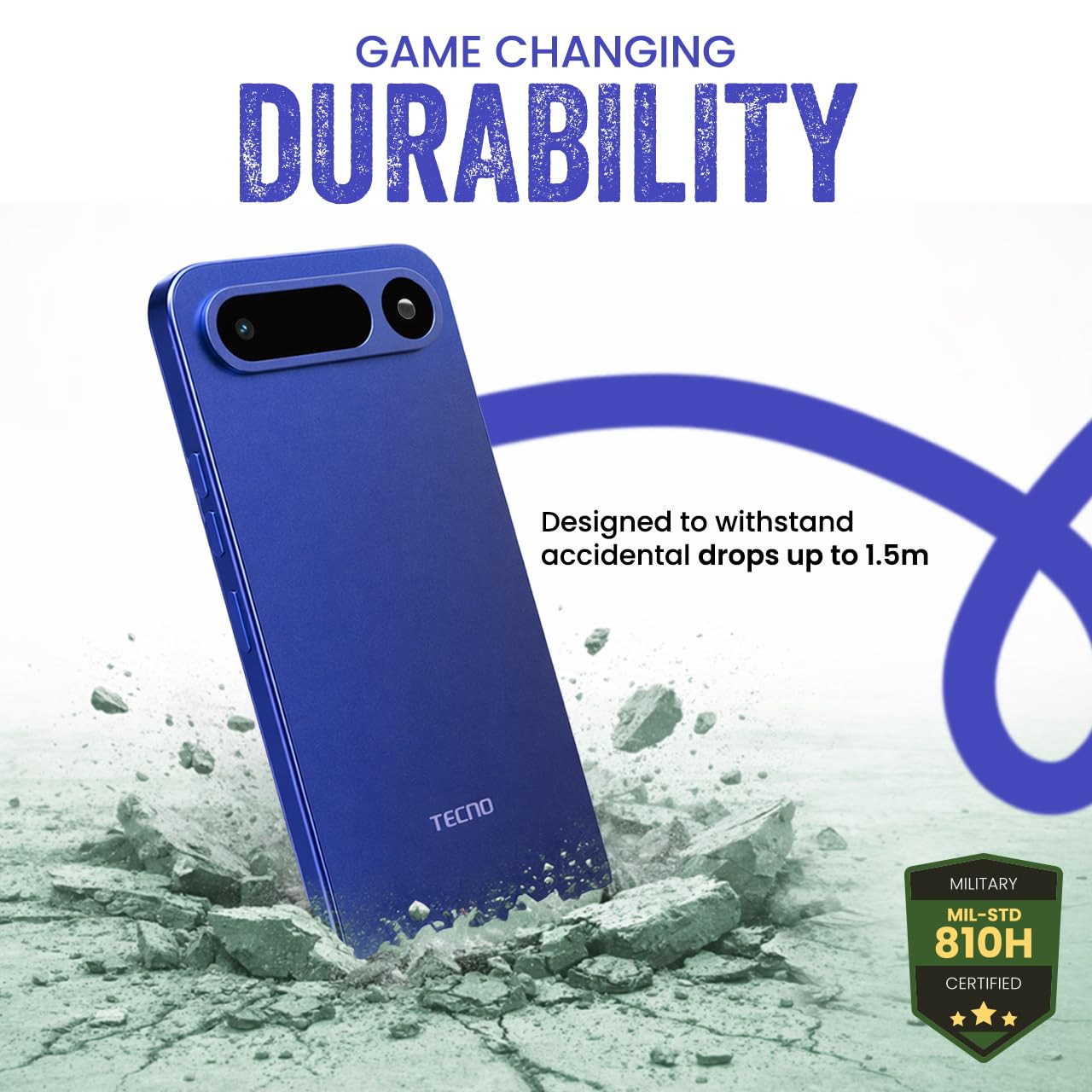 Tecno POP X 5G 6 GB RAM 128GB Storage Midnight Blue - Product image 4
