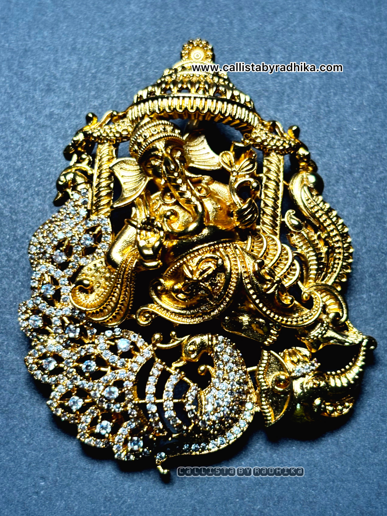 Ganesha Gold Polish Pendant (GPP-001)