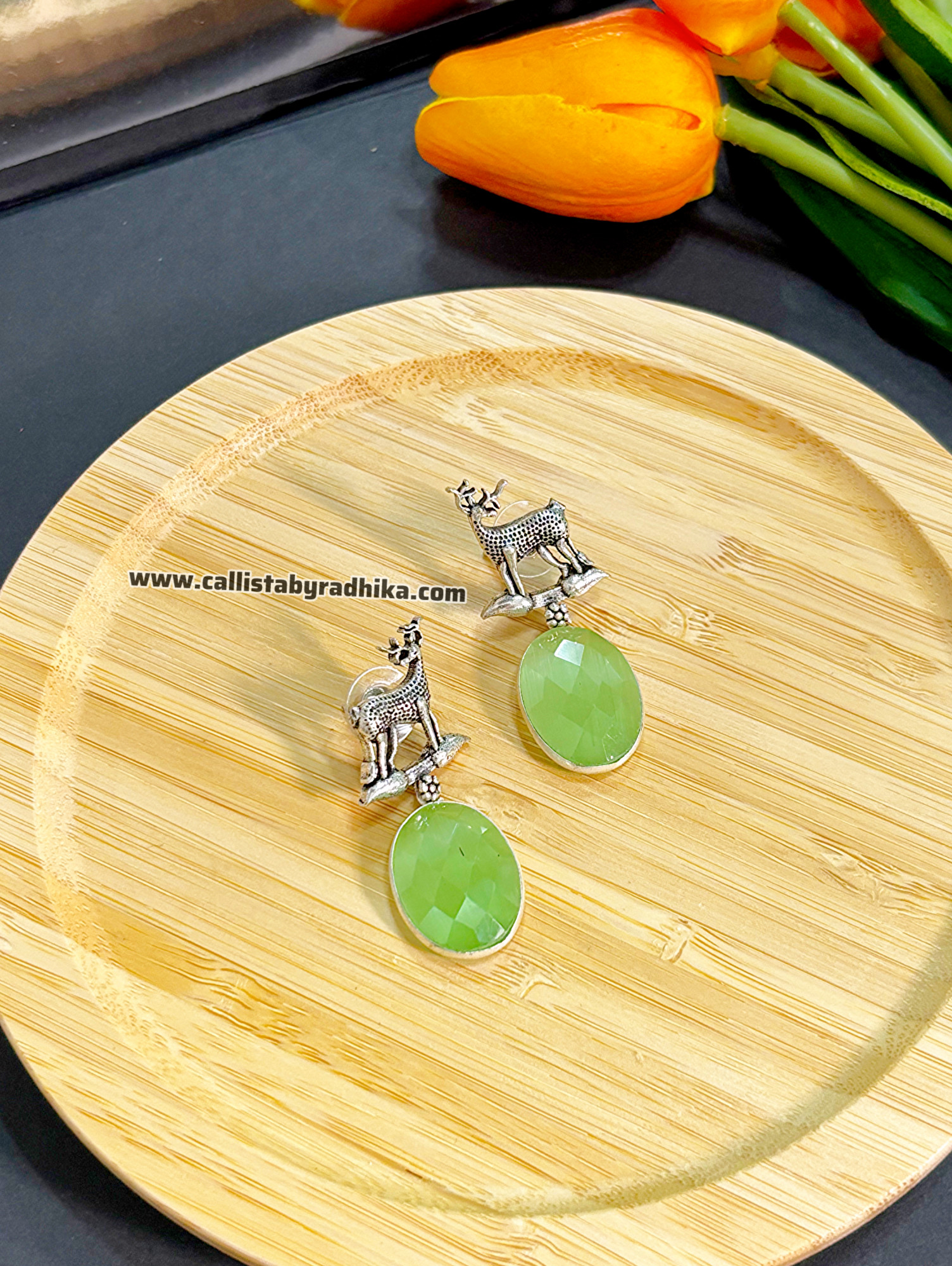 Silver Replica Deer Earring