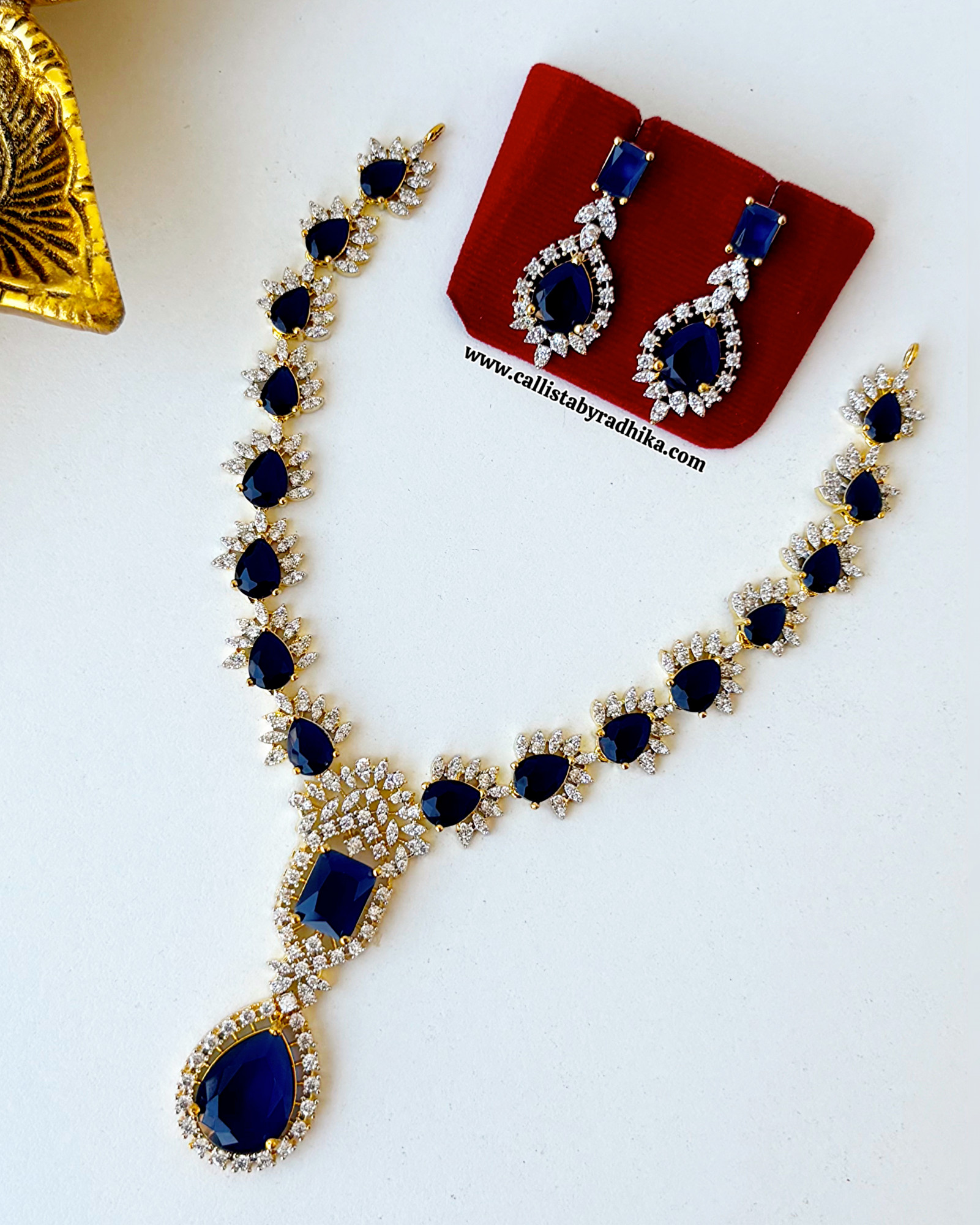 Midnight Blue AD Stone Neckpiece