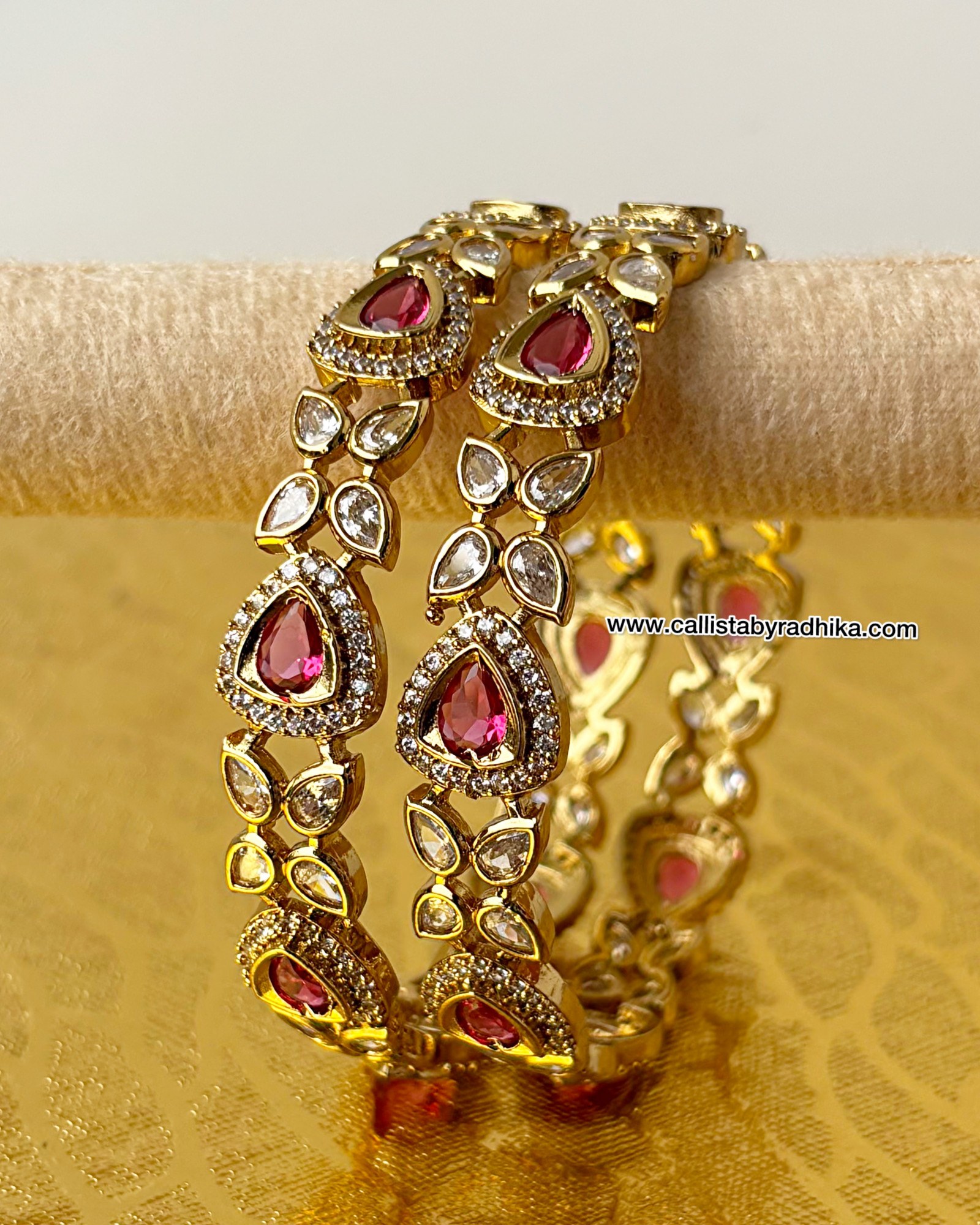 Cherry Red Stone Bangle