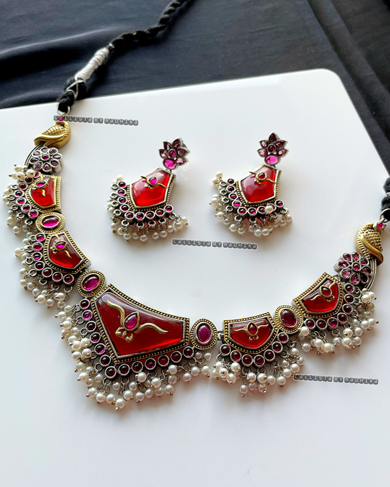 Apala Antique Gold Neckpiece (AAGN-008)