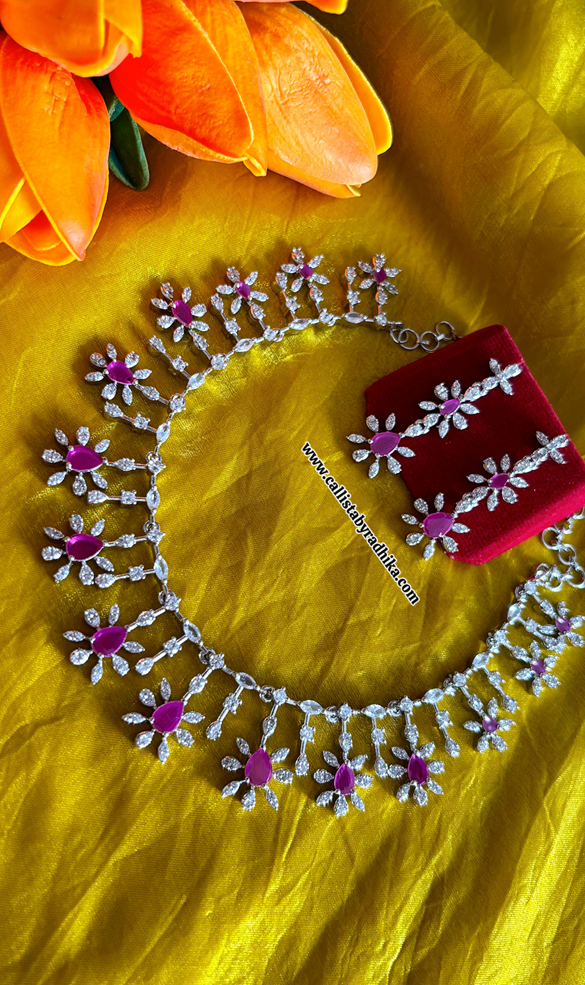 AD Ruby Stone Necklace