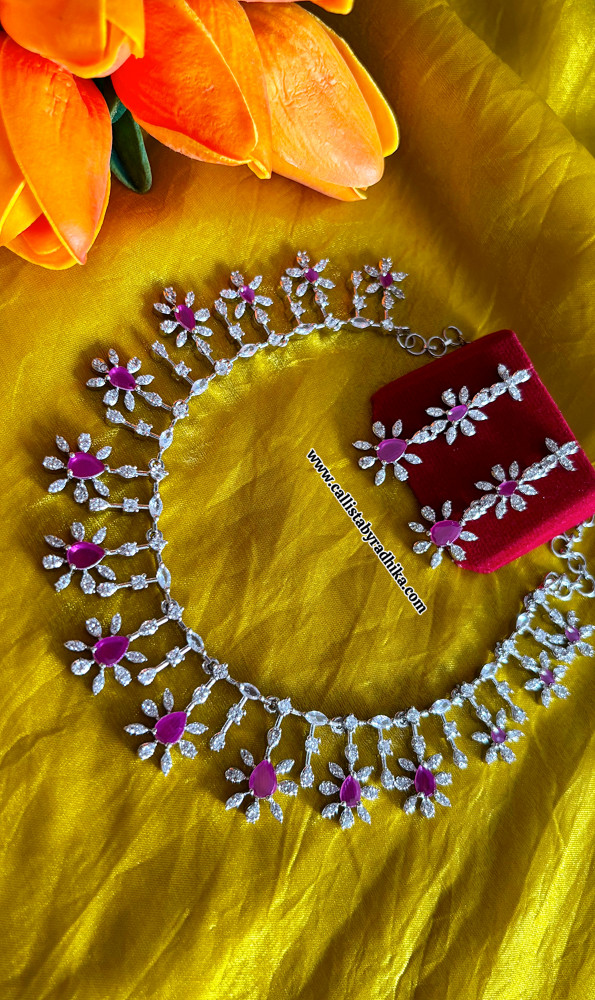 Image of AD Ruby Stone Necklace