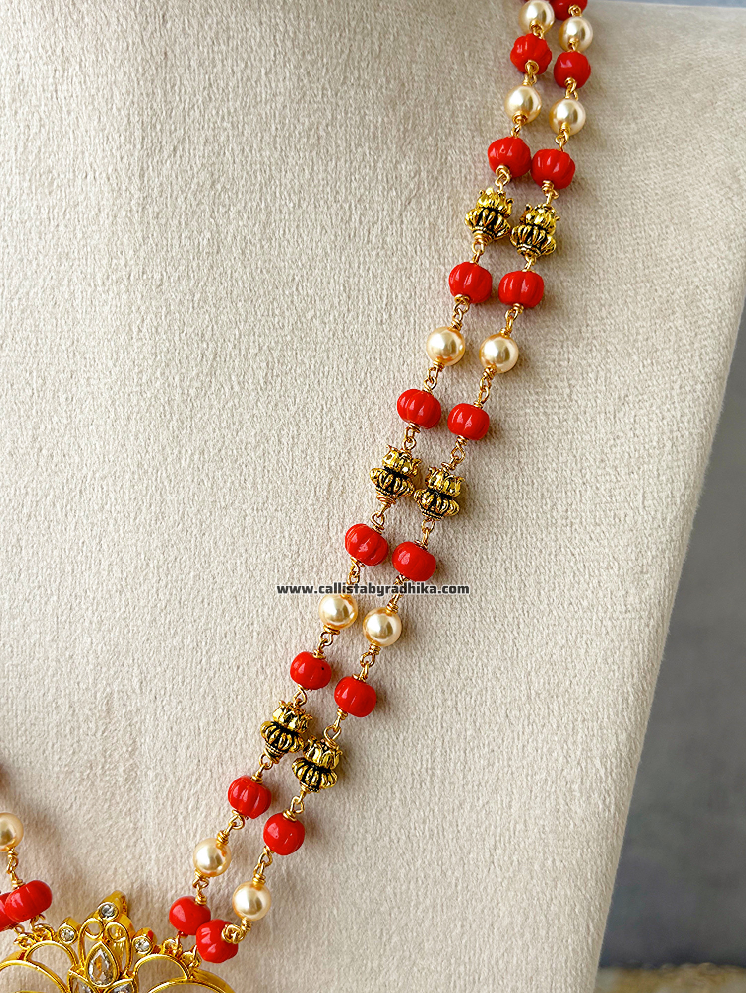 Coral Long Neckpiece