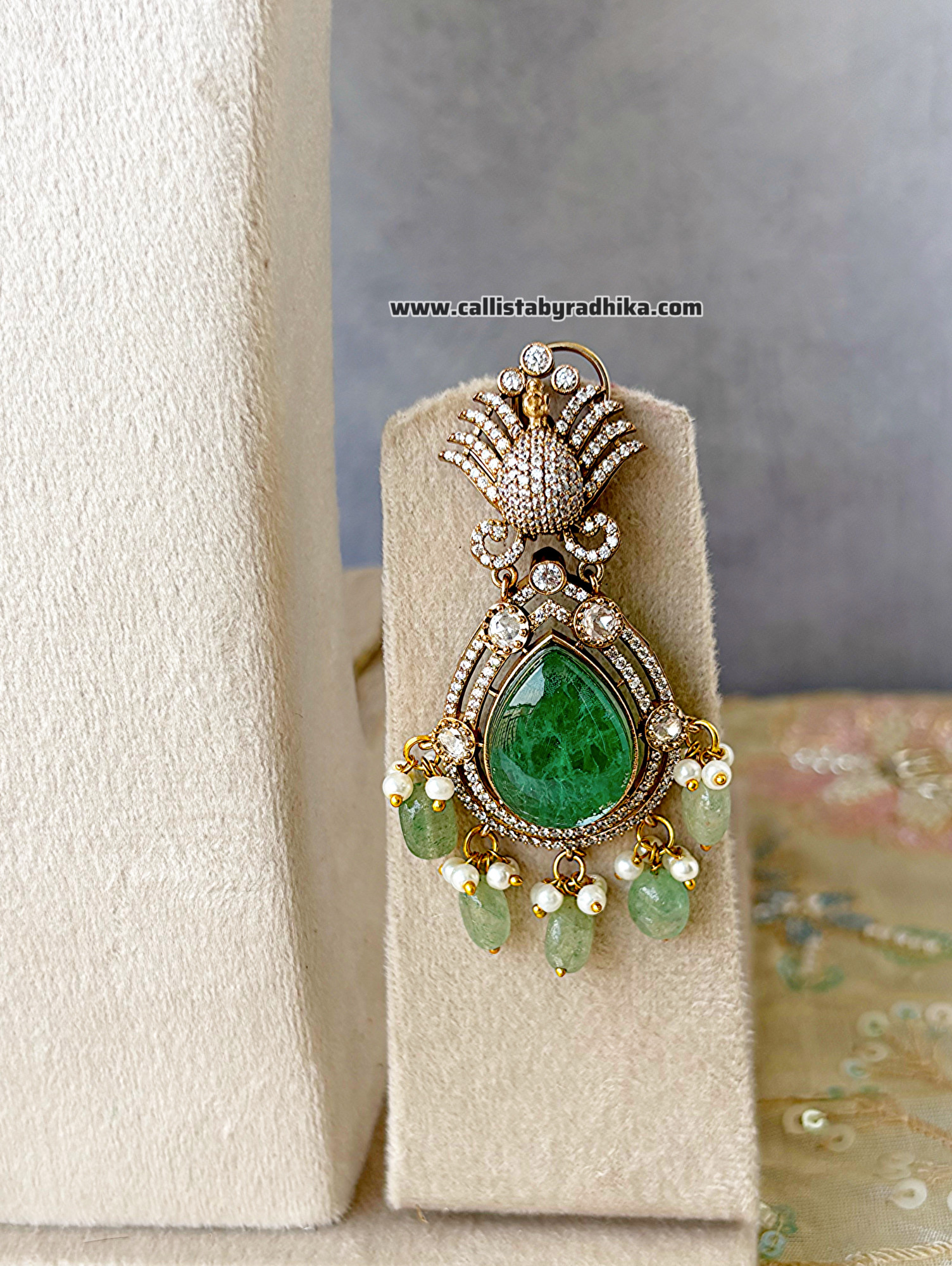 Moissanite Doublet Stone Grand Necklace