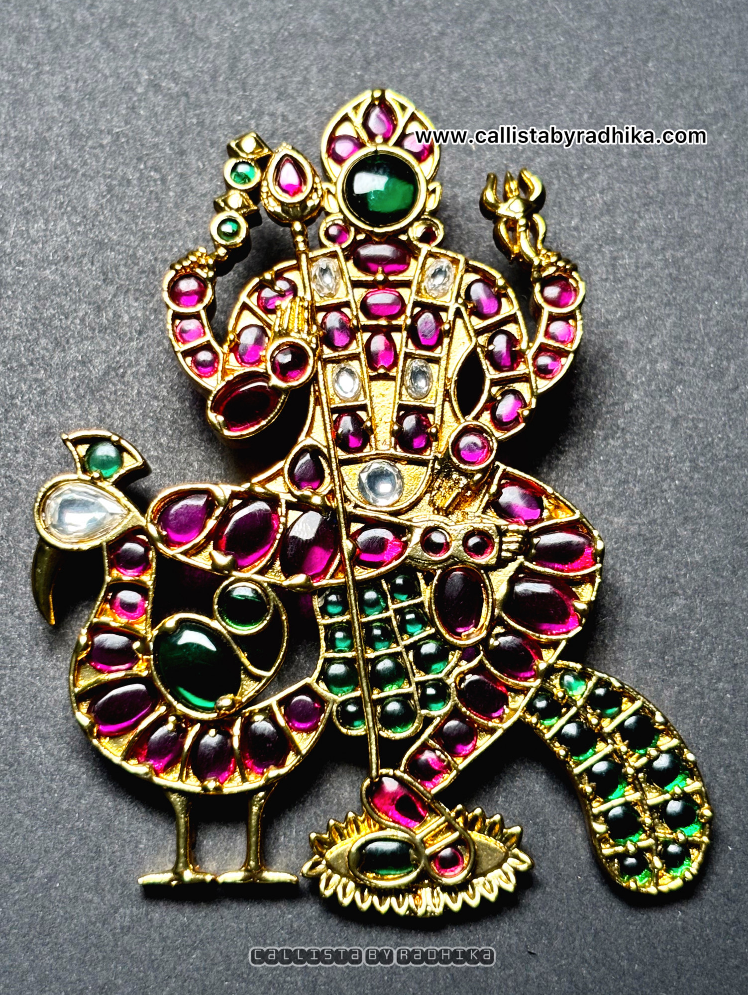 Lord Murugan Gold Polish Pendant (GPP-002)