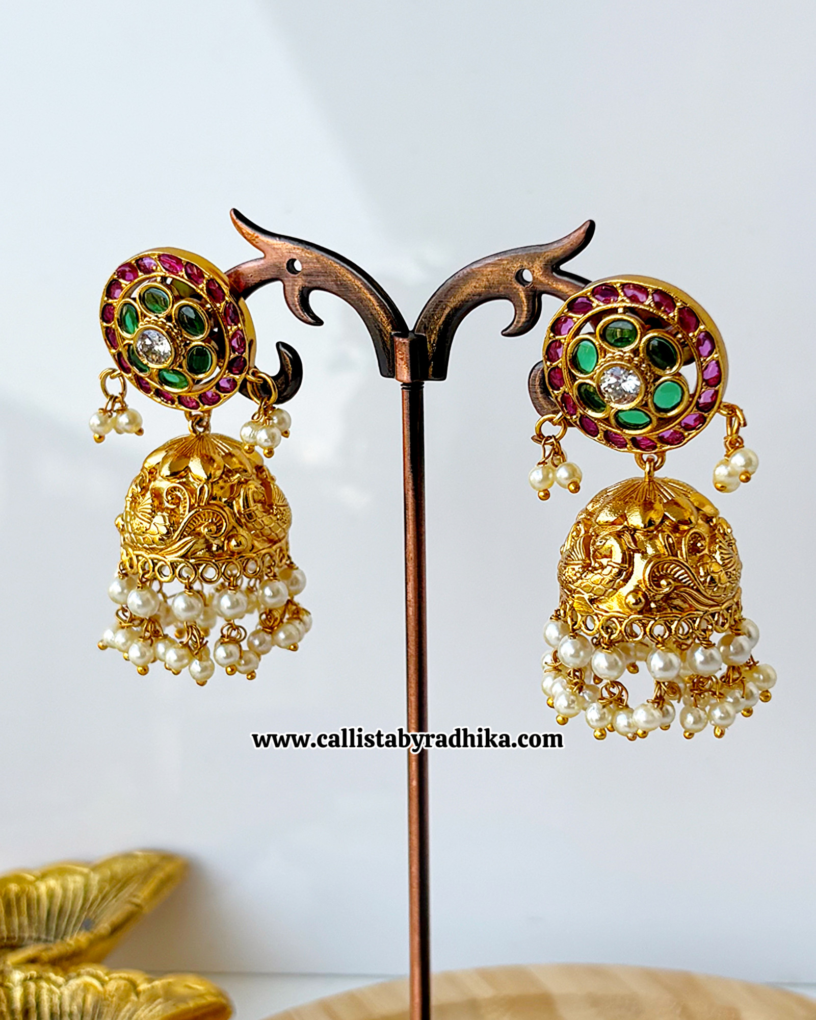 Gold Polish Jhumka