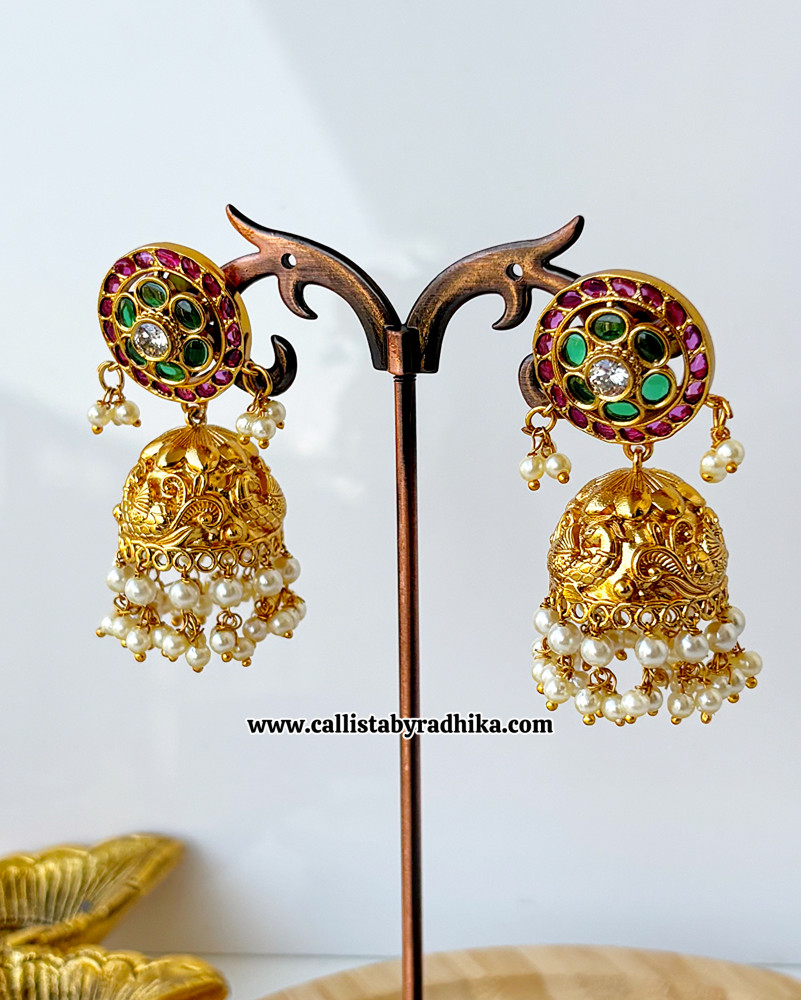 Image of Gold Polish Jhumka
