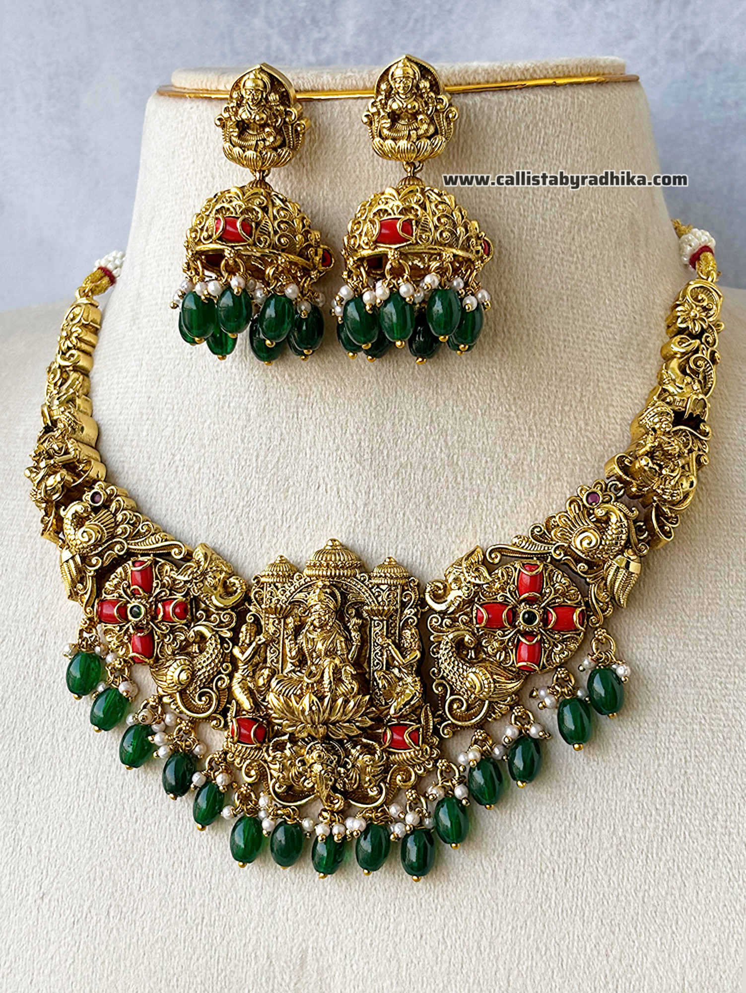 Coral Nakshi Necklace