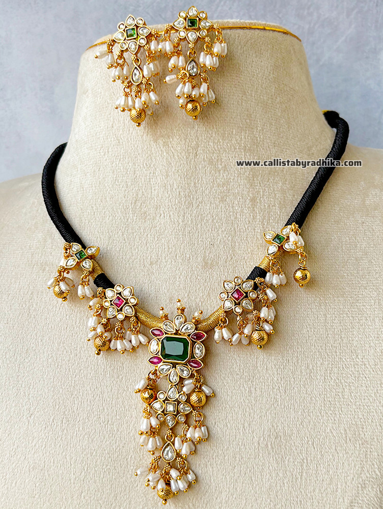 Image of Black Thread Neckpiece