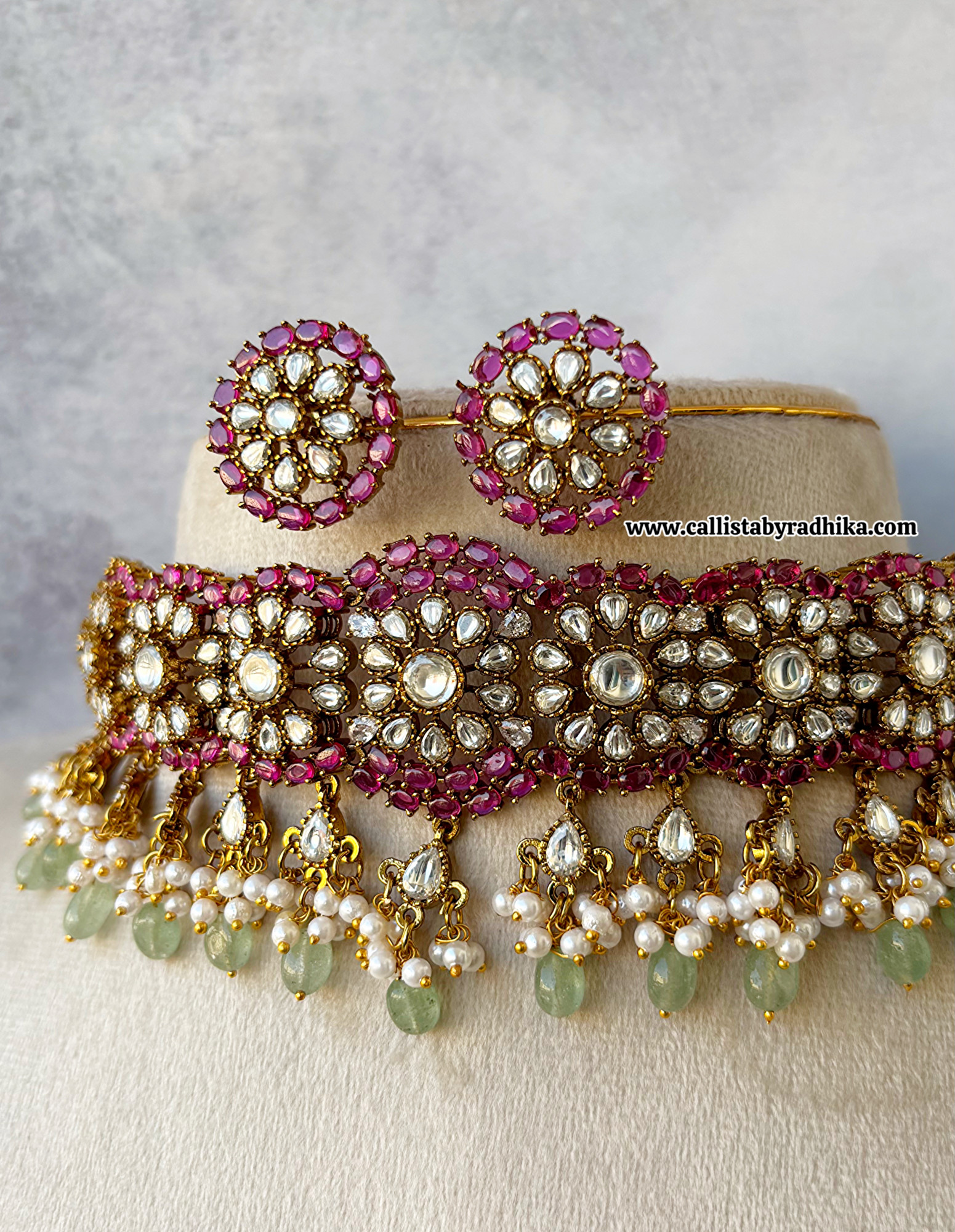 Ruby Moissanite Choker