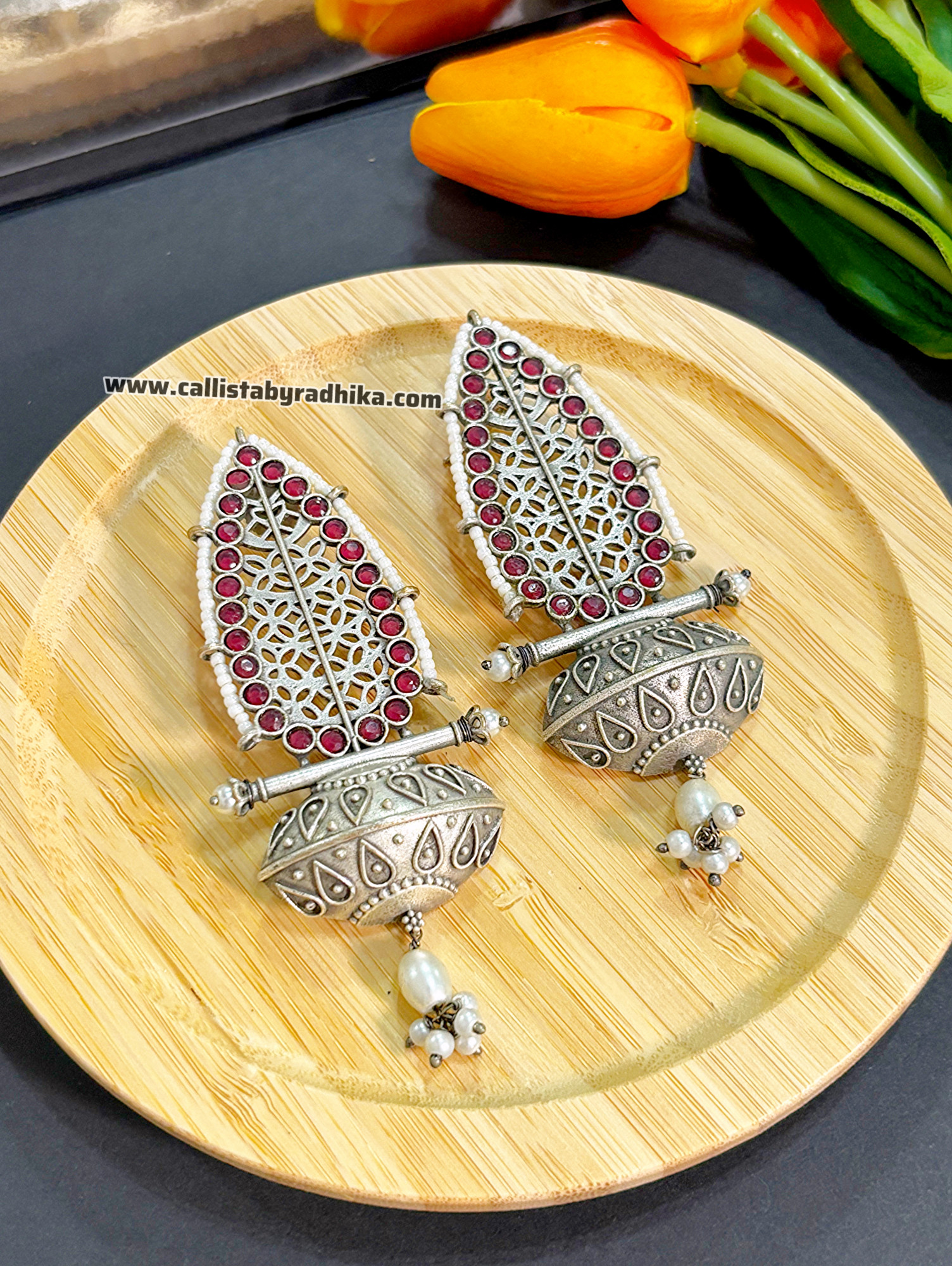 Silver Replica Long Earring