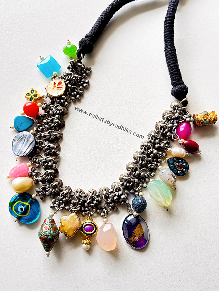 Image of Silver Replica Charm Neckpiece