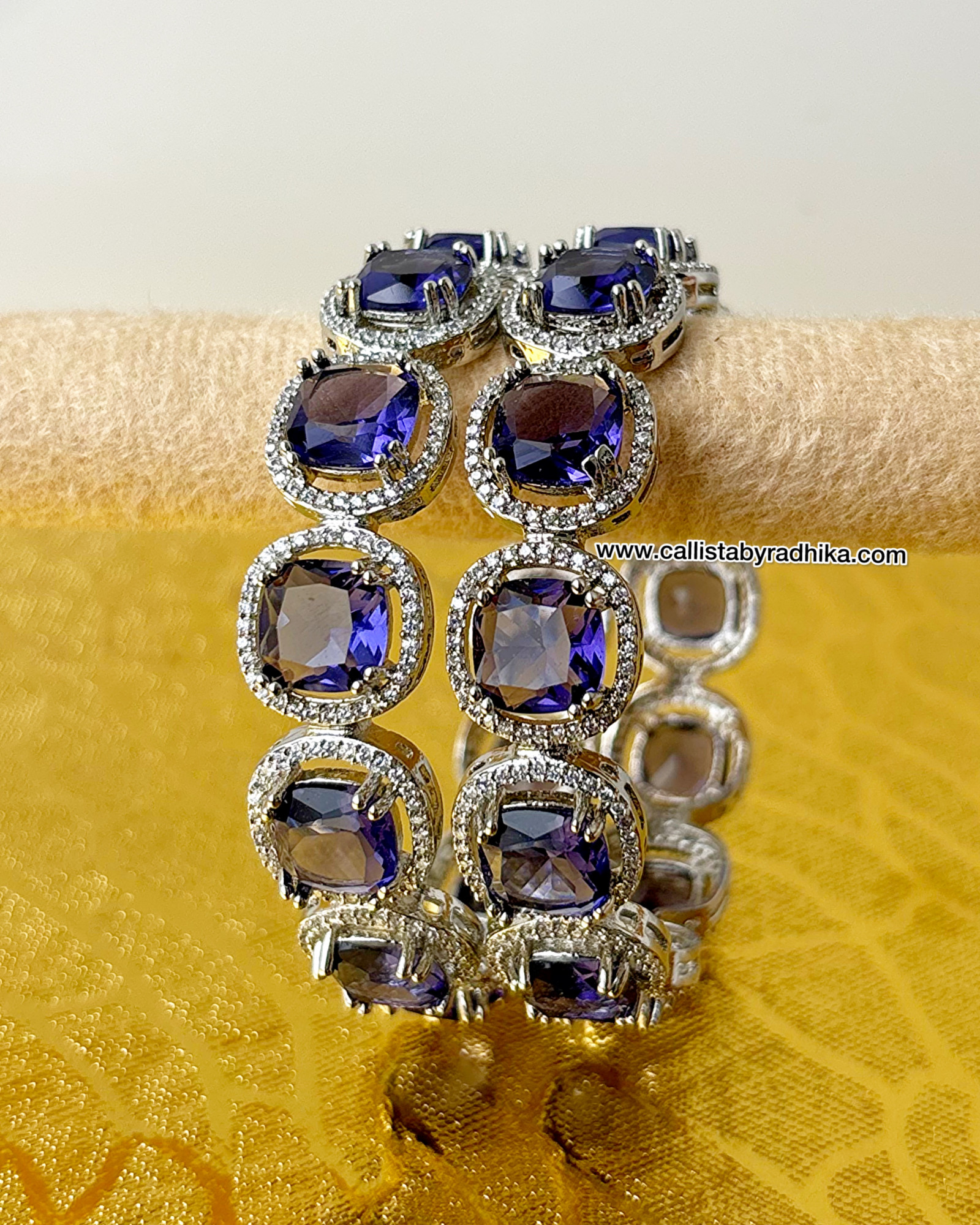 Purple AD Stone Bangle