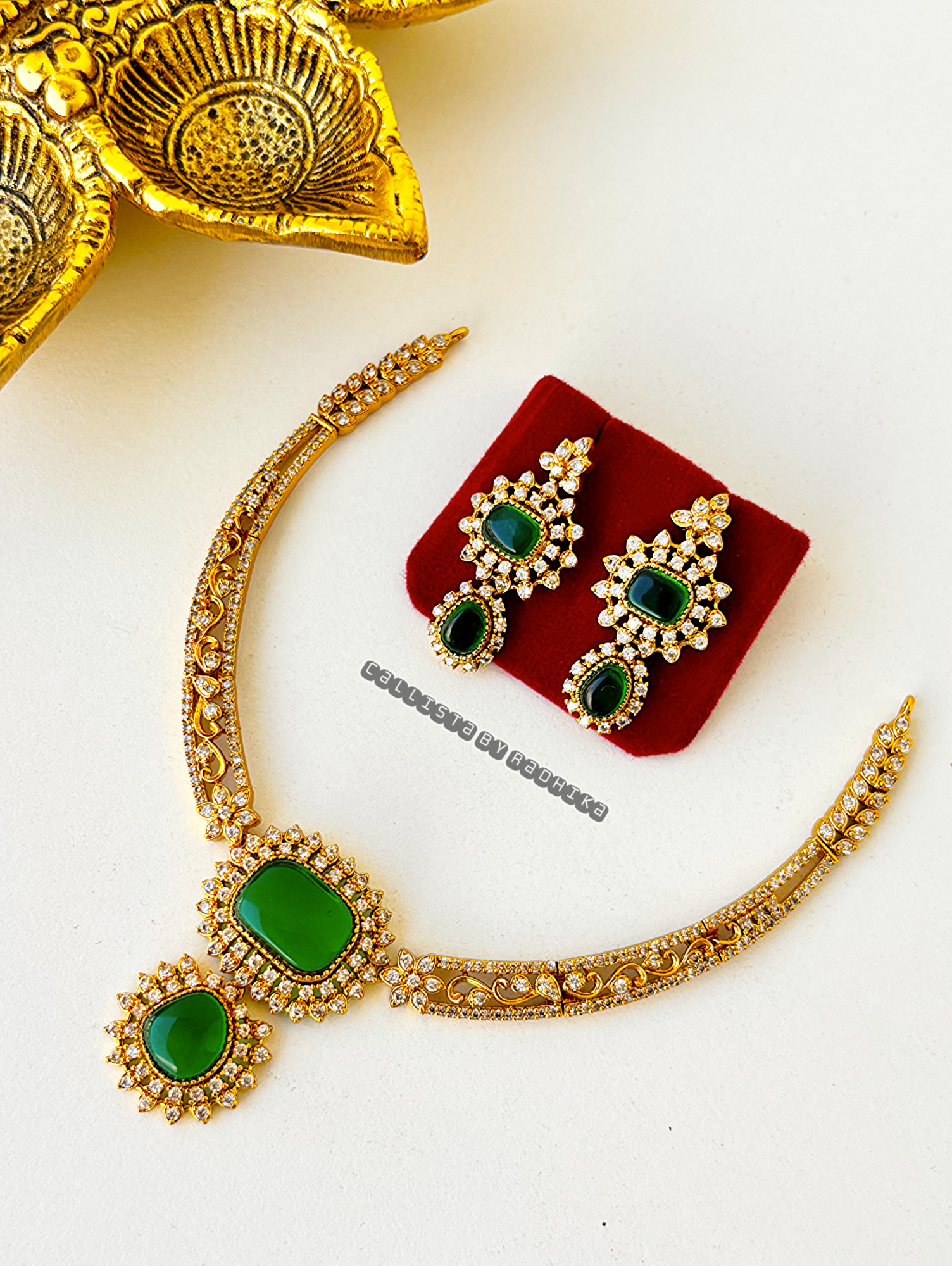 Gold Polish/Temple Long Neckpiece(GP-042)