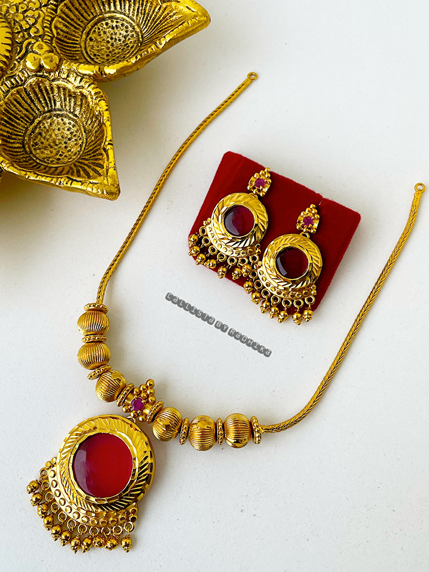 Kerala Palakka short necklace (GPN-112)