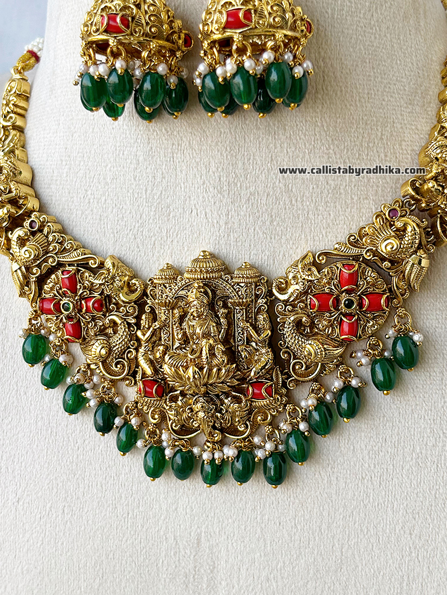 Coral Nakshi Necklace