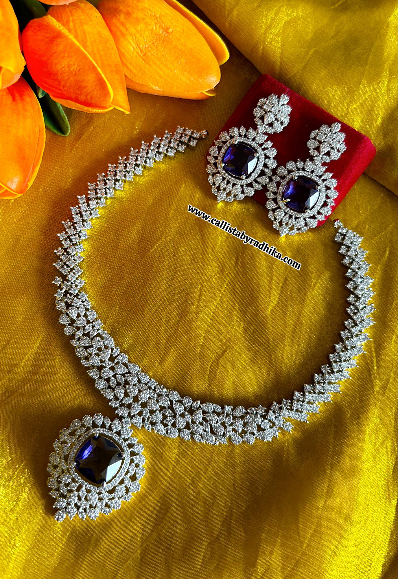 AD Purple Stone Necklace