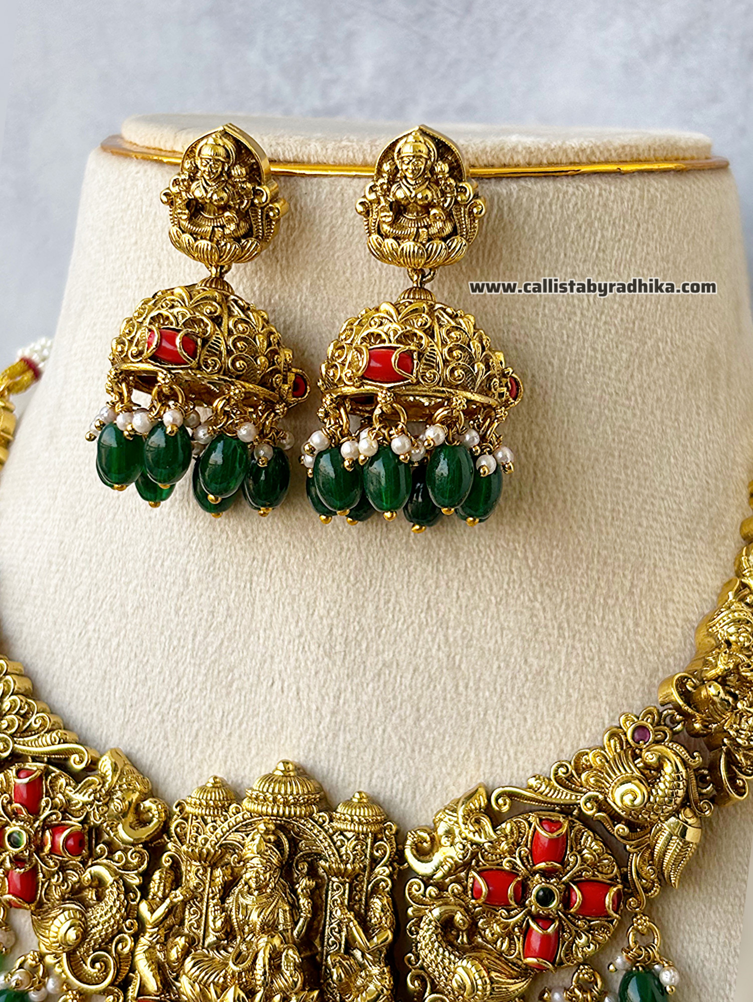 Coral Nakshi Necklace