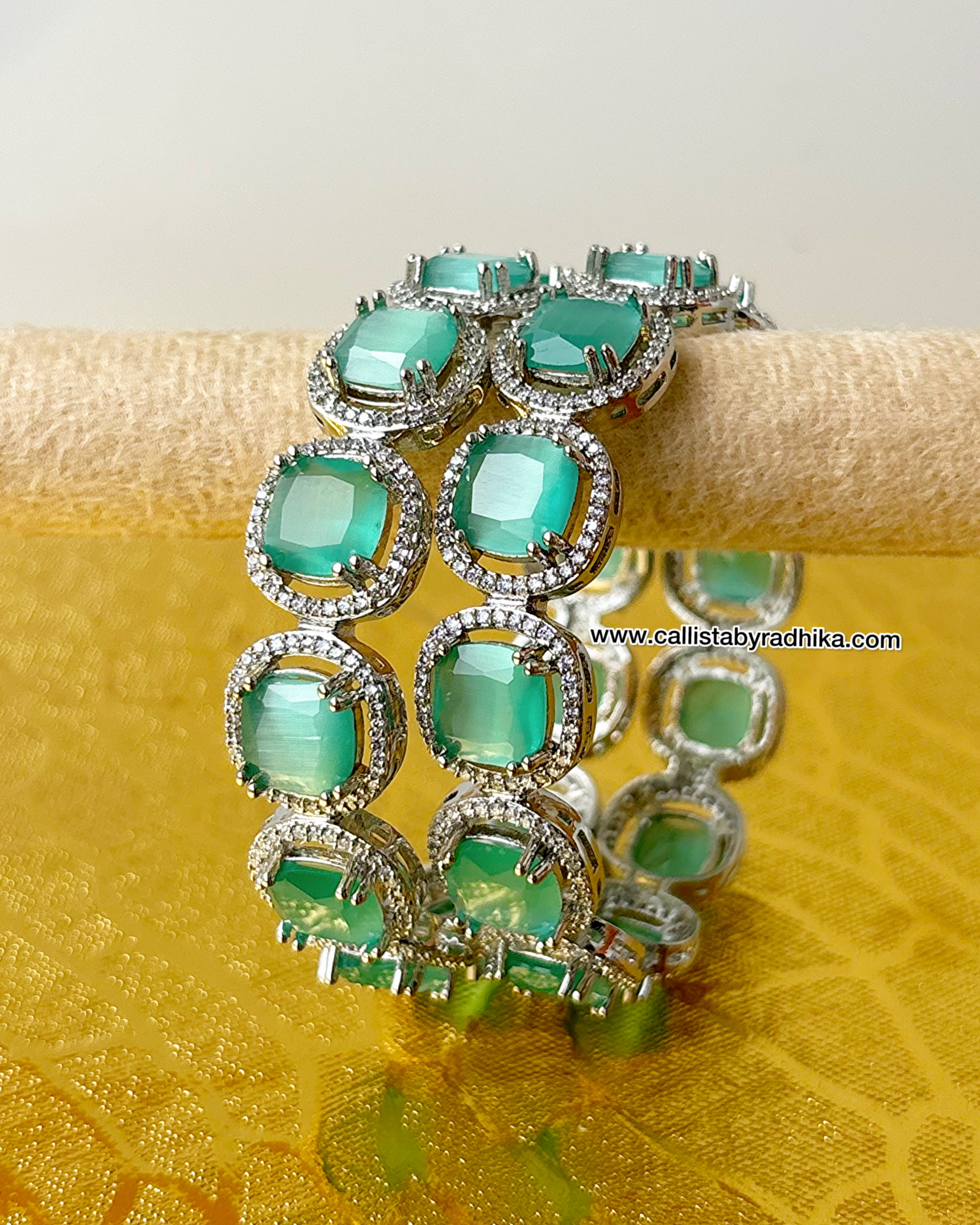 Mint Green Stone Bangle
